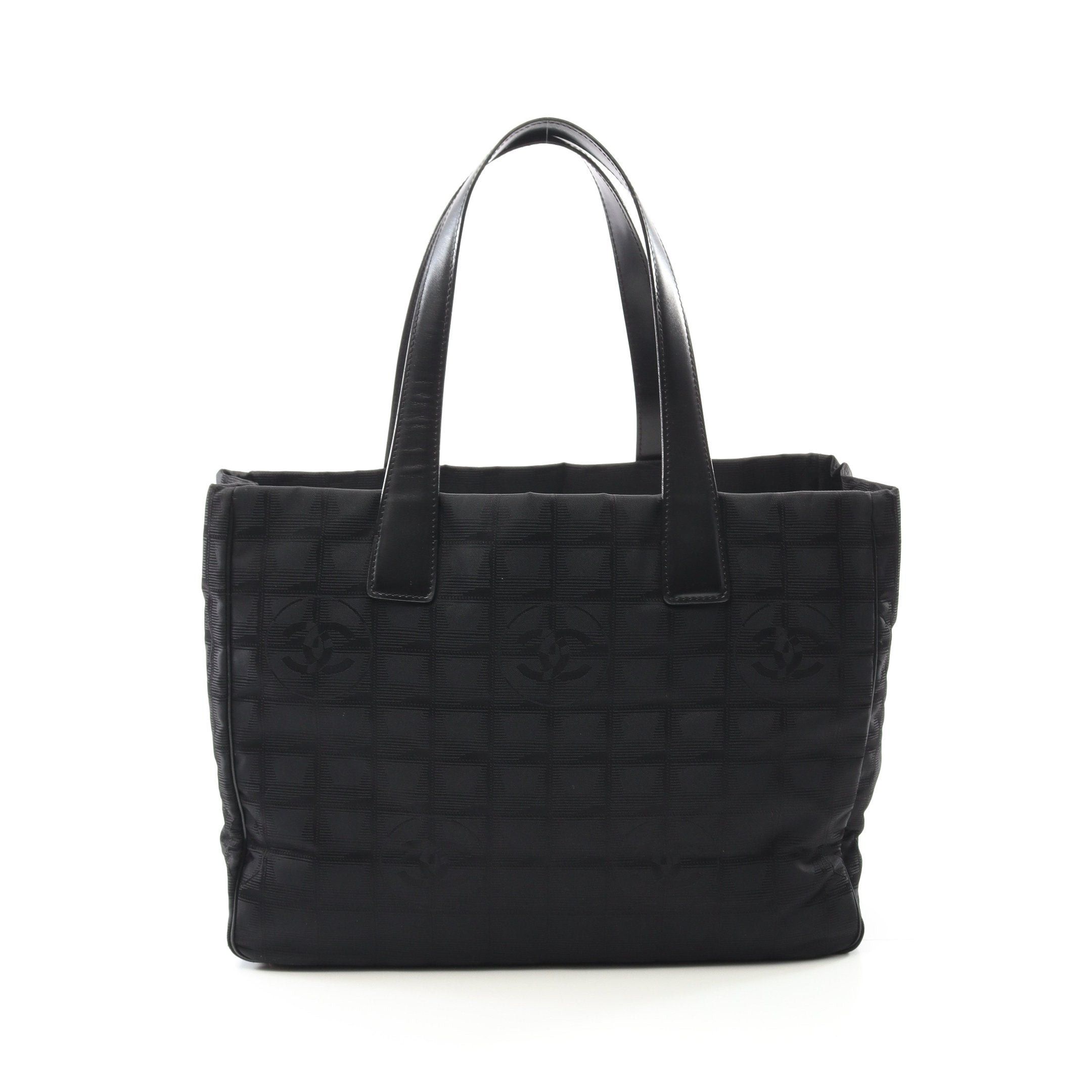 Chanel Chanel New Travel Line Mm Handbag Tote Bag Nylon Canvas Leather Black Gold Hardware Size ONE SIZE - 1 Thumbnail