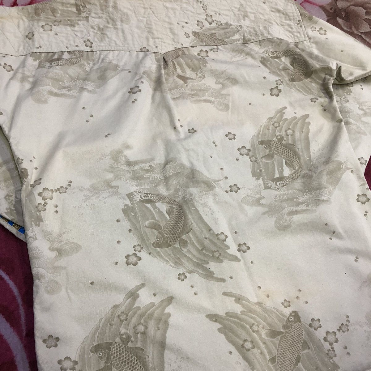 Japanese Brand Toraichi Sukajan Koi Fish Ilustration Worker Jacket Size US L / EU 52-54 / 3 - 10 Thumbnail