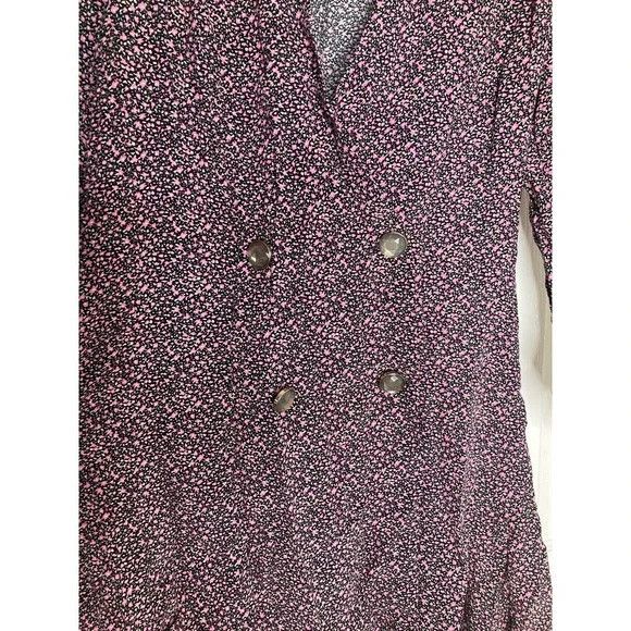 Zara Zara double breasted floral ditsy long sleeve romper Size L / US 10 / IT 46 - 9 Thumbnail