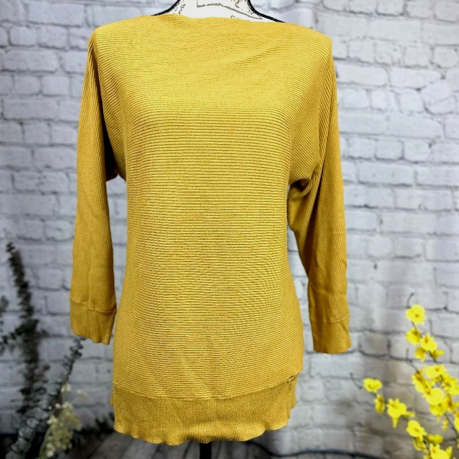 Other Cable & Gauge Ribbed Boat Neck Tunic - Golden - size L Size L / US 10 / IT 46 - 4 Thumbnail