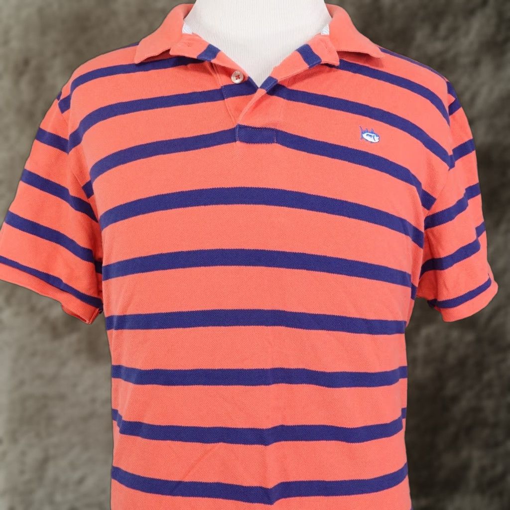 Southern Tide Southern Tide Polo Shirt Men XL Cotton Spandex Striped Casual Golf Tennis Nautical Size US XL / EU 56 / 4 - 1 Thumbnail