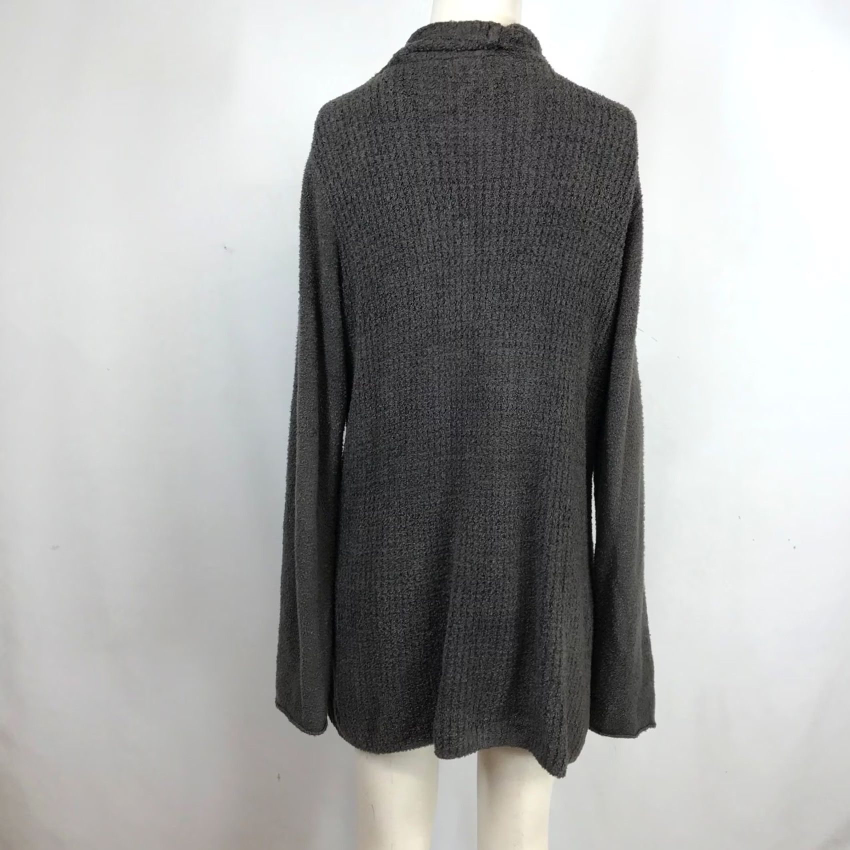 Vintage Barefoot Dreams CozyChic Lite Cardigan Sweater L Charcoal Gray Draped Wrap Open Size L / US 10 / IT 46 - 5 Thumbnail