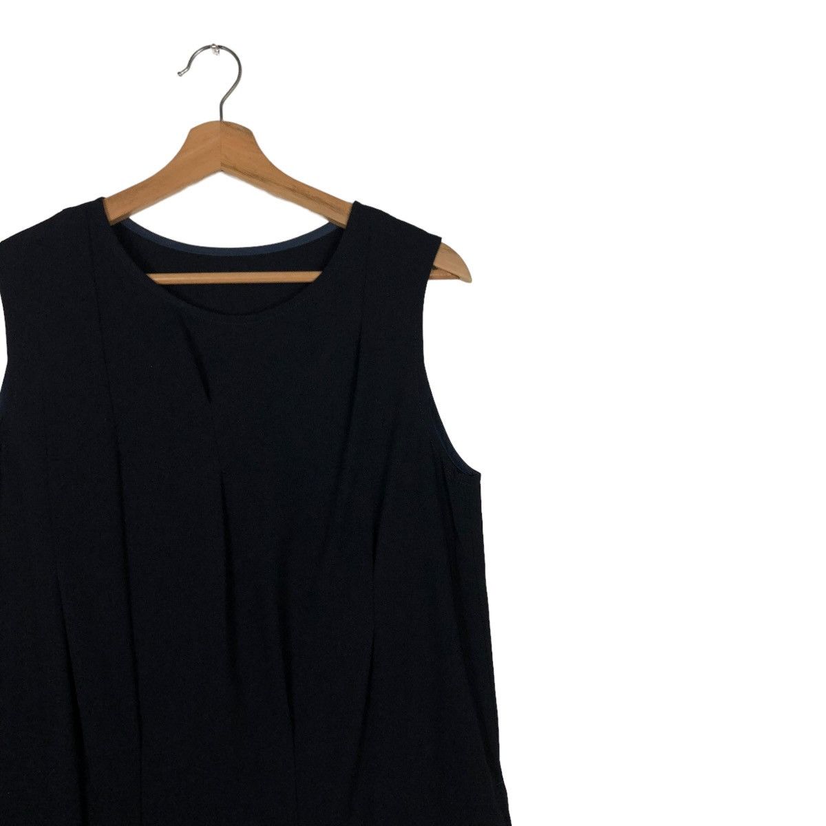 Yohji Yamamoto 🔥RICH BLACK LONG BLOUSE SLEEVELESS Y’S YOHJI YAMAMOTO Size M / US 6-8 / IT 42-44 - 6 Thumbnail