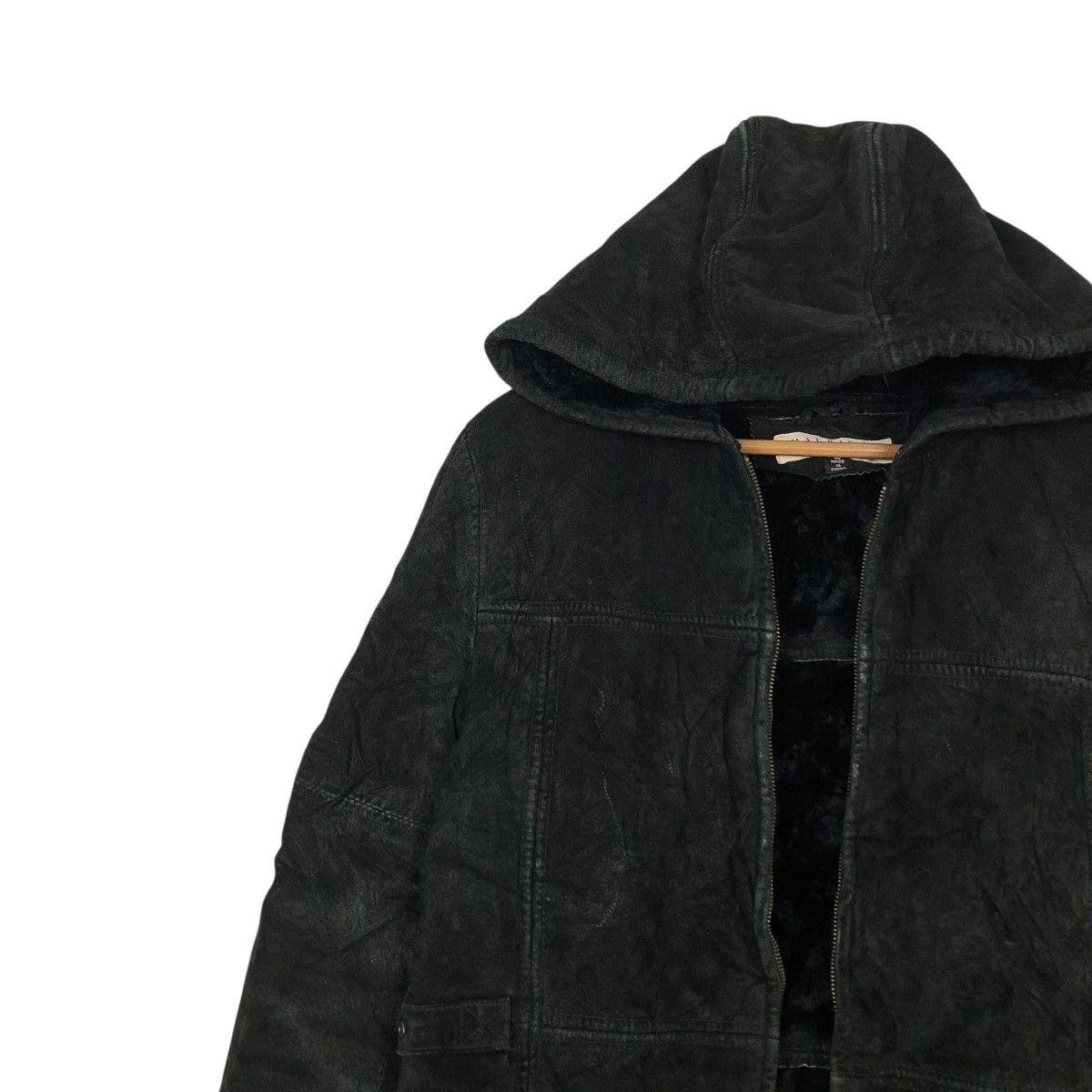 Japanese Brand 🔥VINTAGE LEATHER JACKET FUR BLANKET MAURICES ISSEY MIYAKE Size US M / EU 48-50 / 2 - 9 Thumbnail