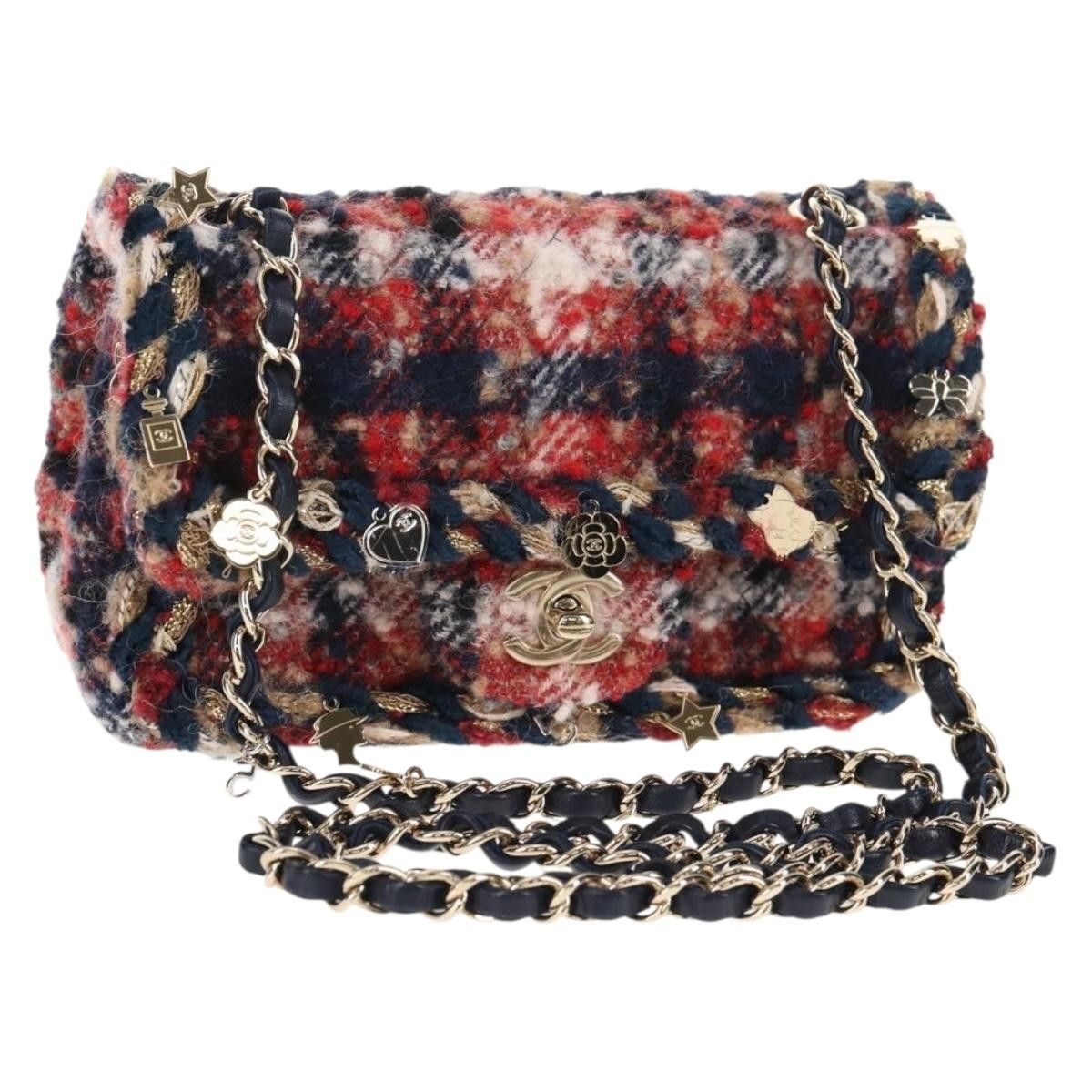 Chanel Chanel Charms Classic Single Flap Bag Braided Quilted Tweed Size ONE SIZE - 1 Thumbnail
