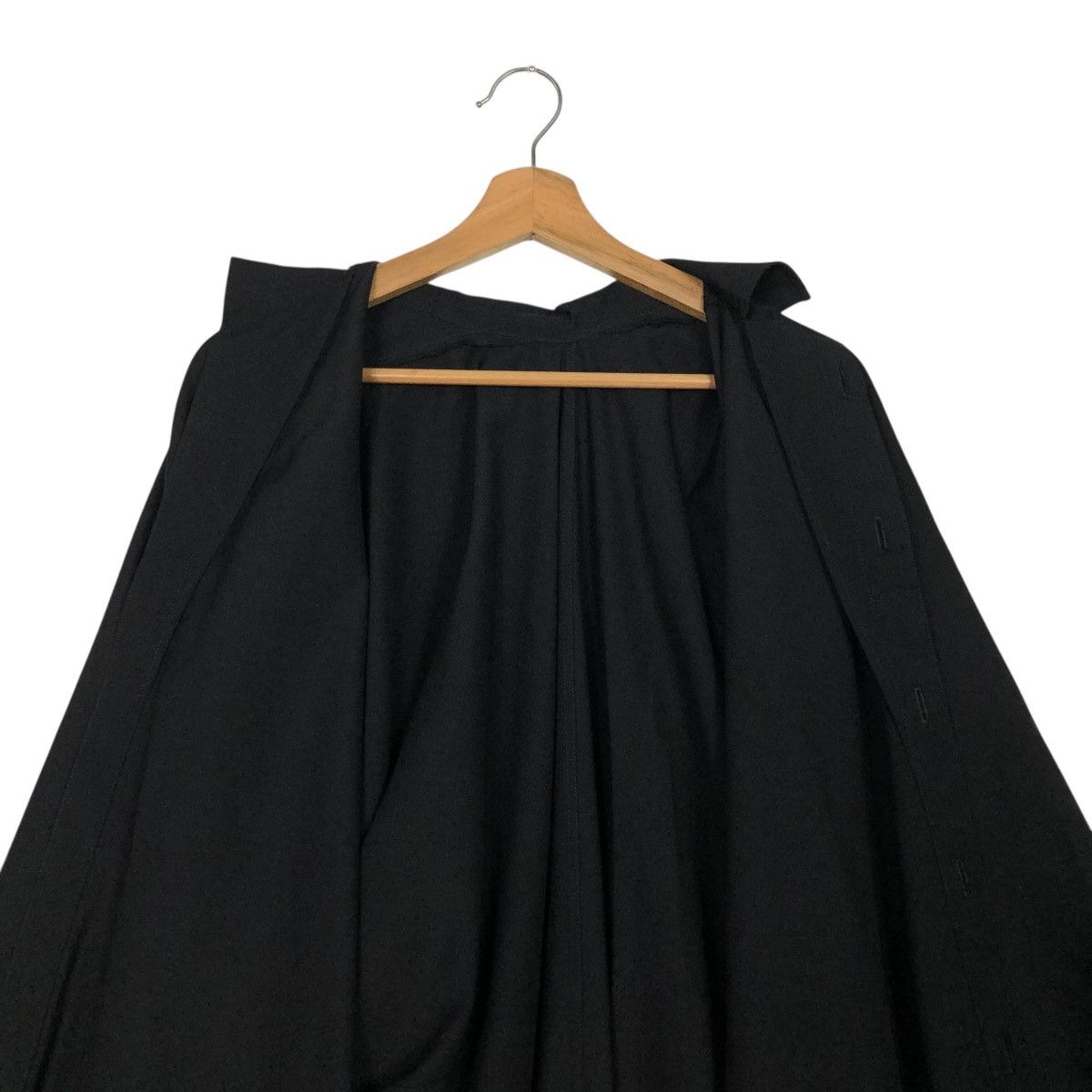 Yohji Yamamoto 🔥RICH BLACK VINTAGE YOHJI YAMAMOTO OVERSIZE JACKET RUNWAY Size US L / EU 52-54 / 3 - 14 Thumbnail