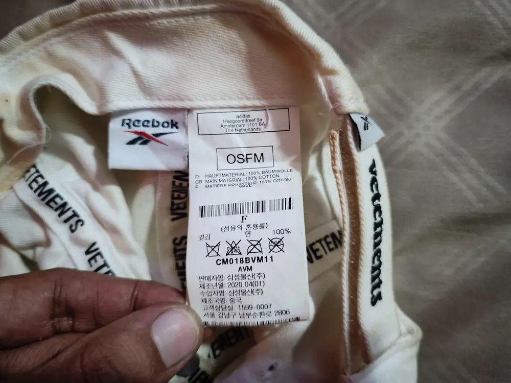 Reebok × Vetements ♦️Reebook X Vetements Embroidery Cap Size ONE SIZE - 6 Thumbnail