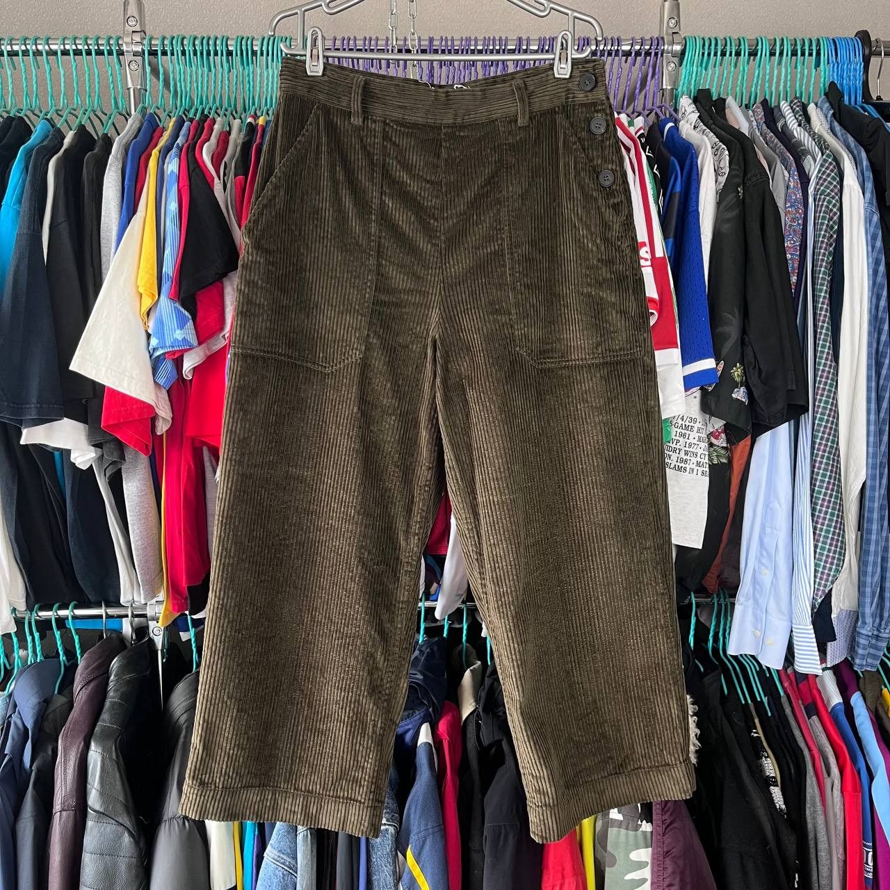Other TOAST Annie Corduroy Trousers Cropped Green Pants Size 12 Size 30" / US 8 / IT 44 - 1 Thumbnail