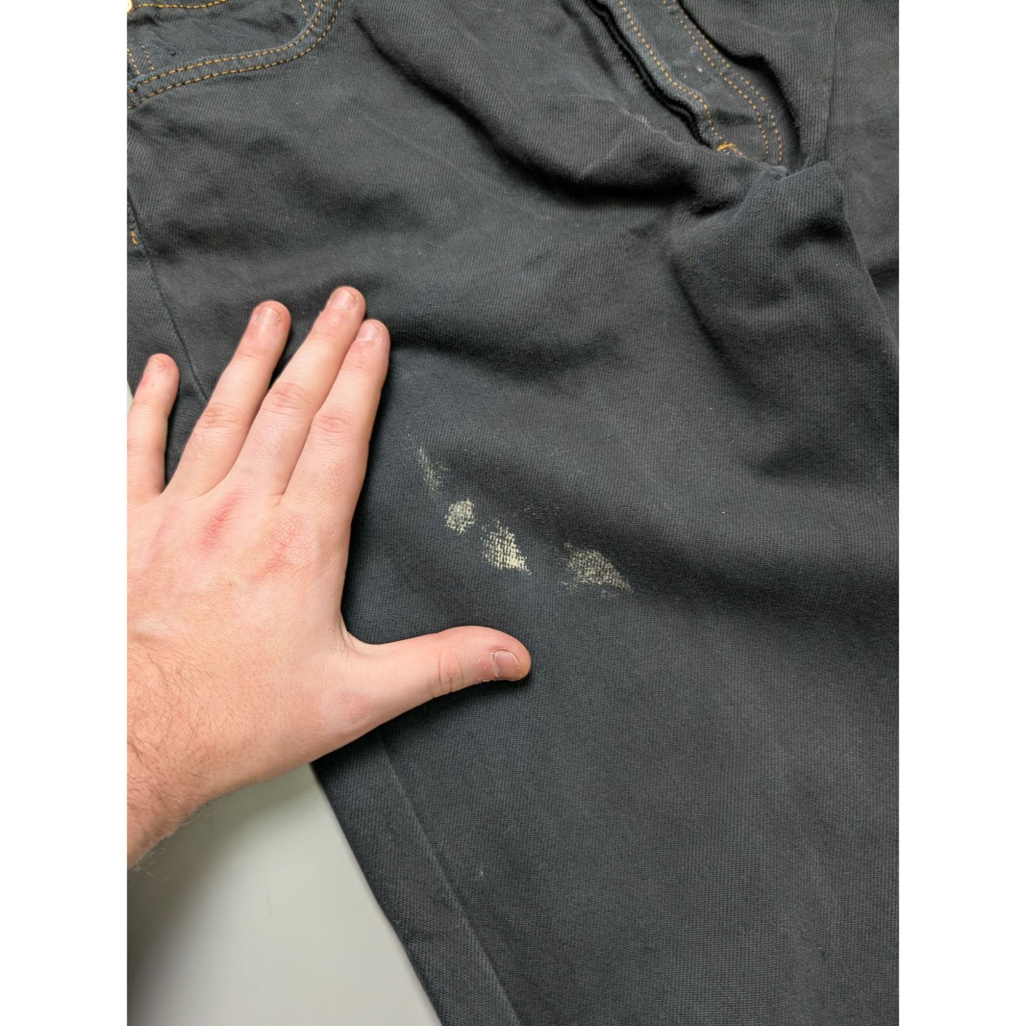 Levi's Levi's 501 Rework by Blackyoto Black Denim Jeans (Y1075) Size US 32 / EU 48 - 3 Thumbnail