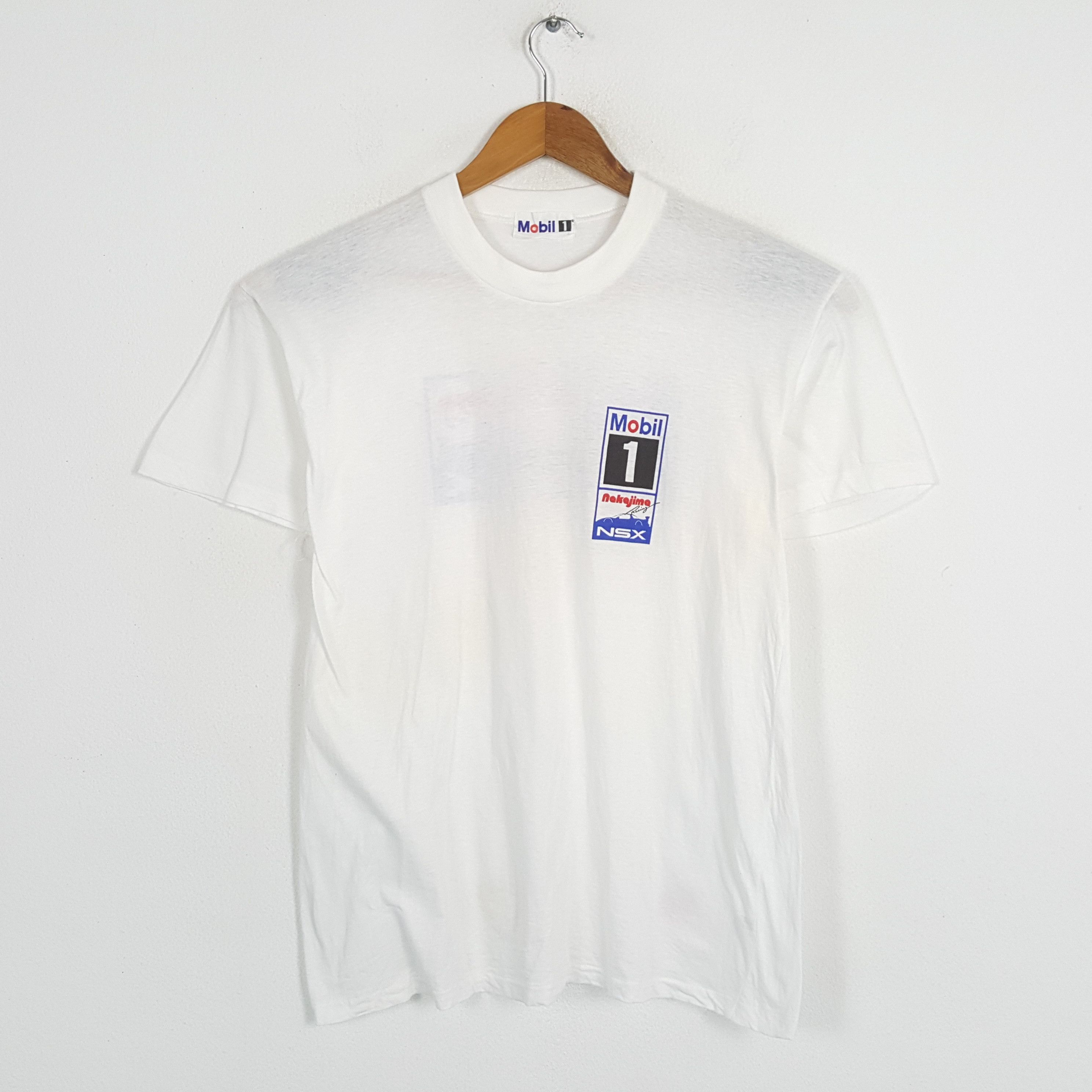 Japanese Brand × Vintage Vintage MOBIL 1 NAKAJIMA RACING NSX Honda Team T-Shirts Size US M / EU 48-50 / 2 - 3 Thumbnail