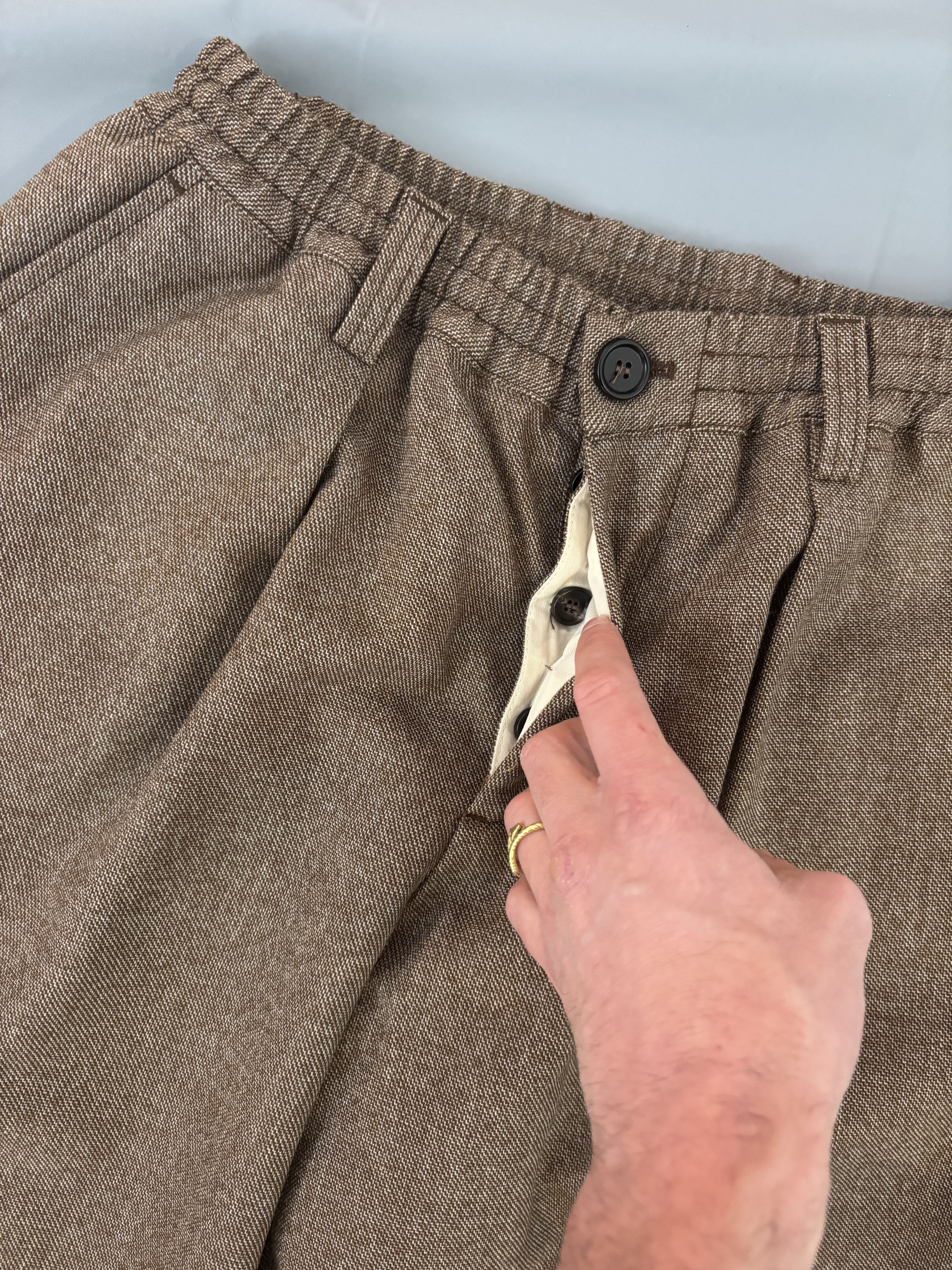 Marni Pantalon élastiqué Marni marron chiné en tbe Size US 32 / EU 48 - 9 Thumbnail