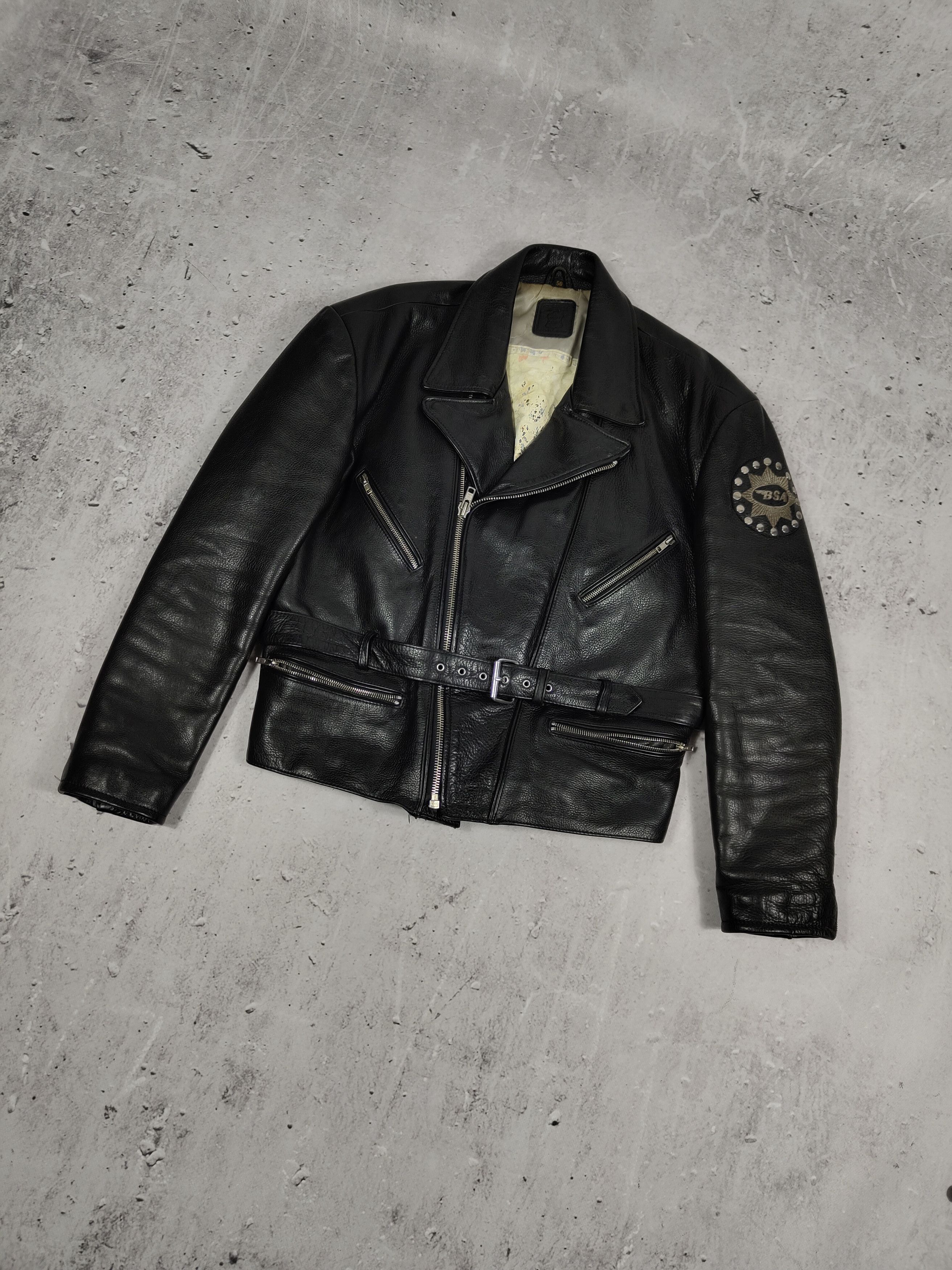 Leather × Vintage Vintage Leather Biker Jacket Size US L / EU 52-54 / 3 - 1 Thumbnail
