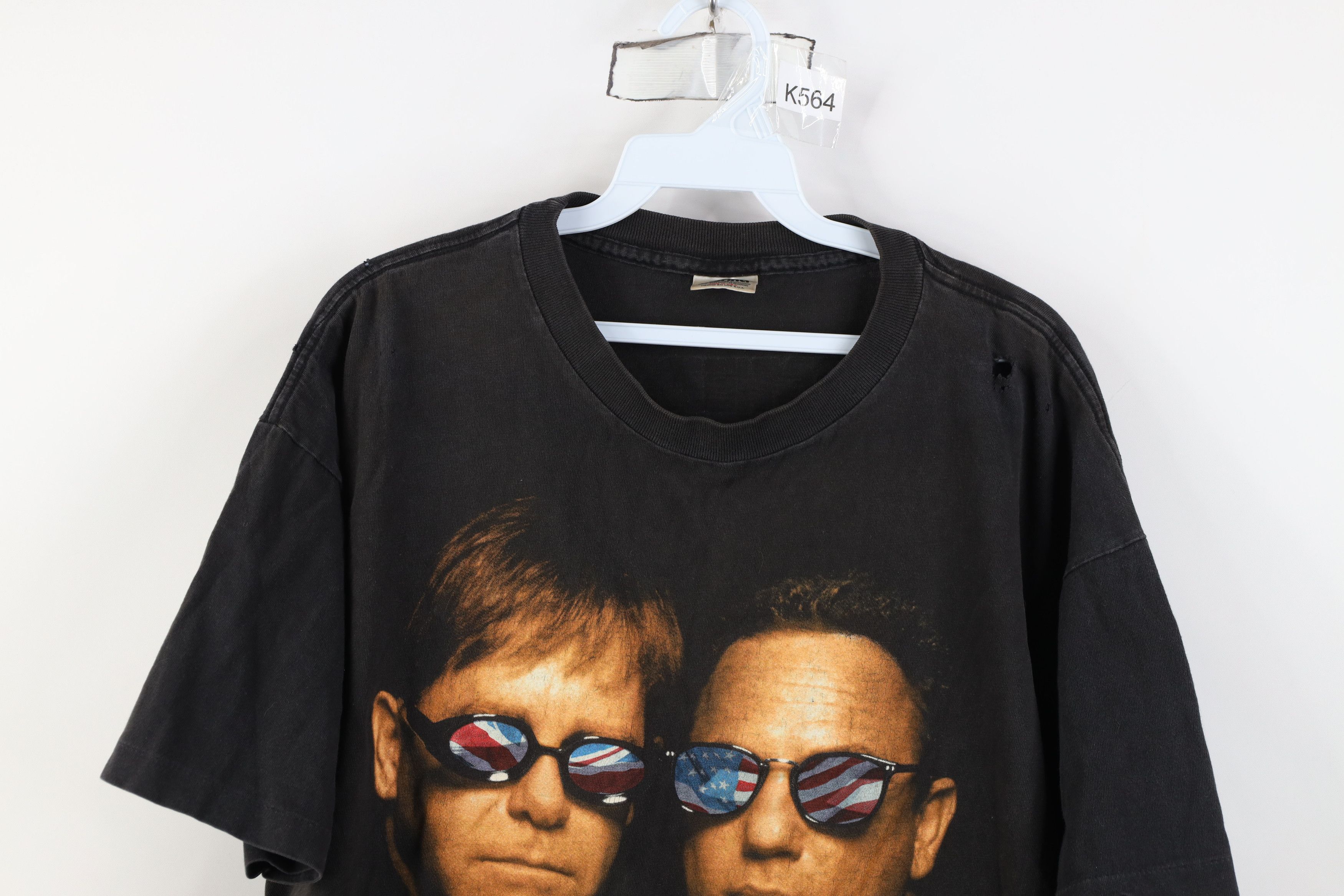 Vintage Vintage 90s 1994 Summer Tour Elton John Billy Joel T-Shirt Size US XL / EU 56 / 4 - 2 Thumbnail