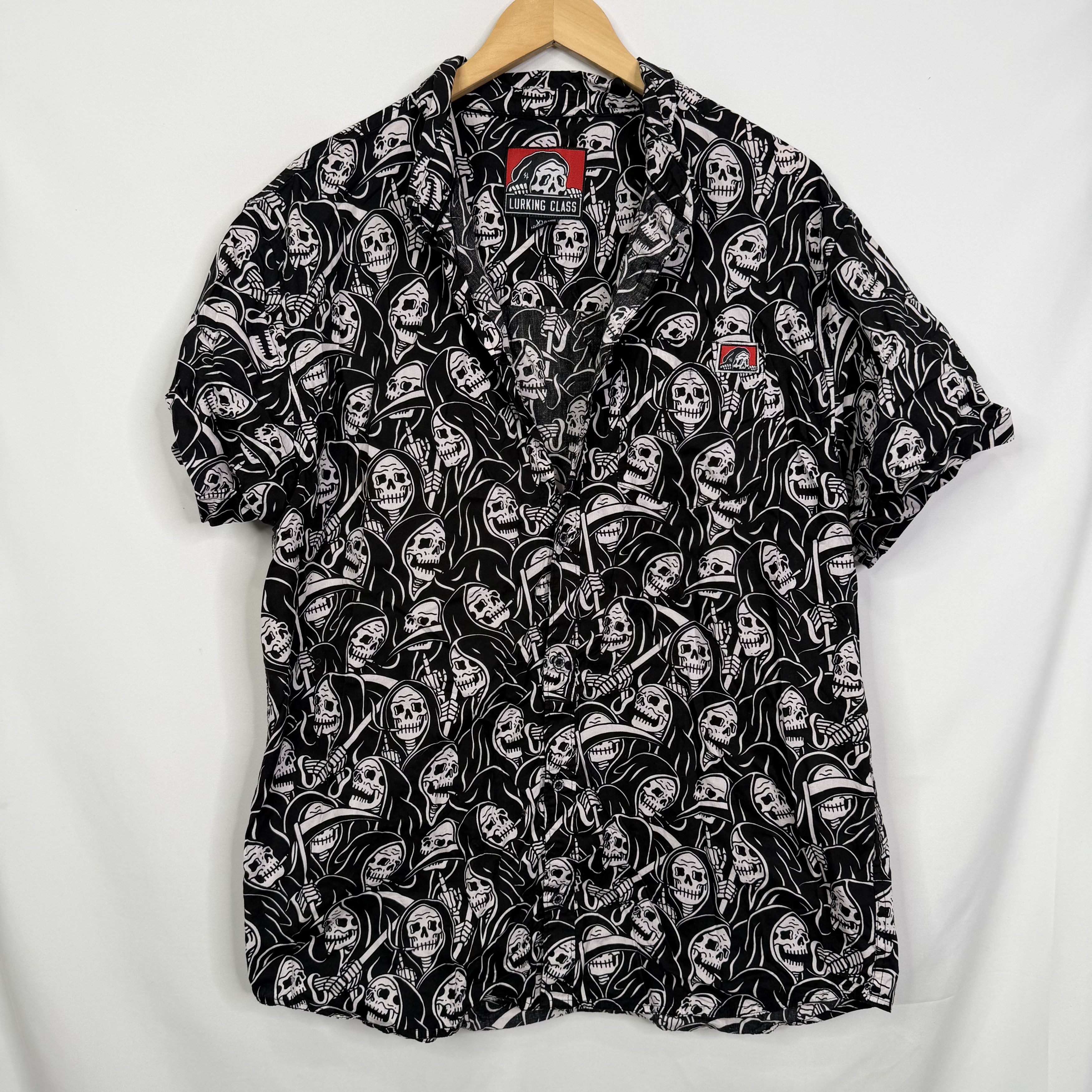 Lurking Class Lurking Class Sketchy Tank Grim Reaper Button Down Shirt Size US XXL / EU 58 / 5 - 3 Thumbnail