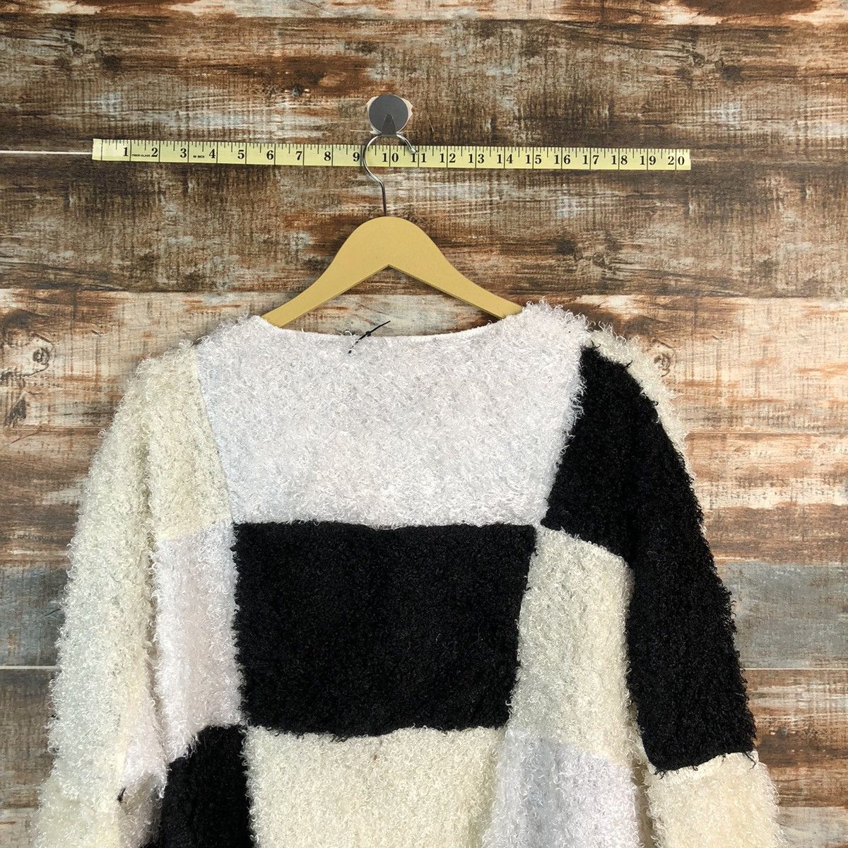 Homespun Knitwear Japan vintage patchwork fur shaggy Knitwear #A2297 Size L / US 10 / IT 46 - 11 Thumbnail
