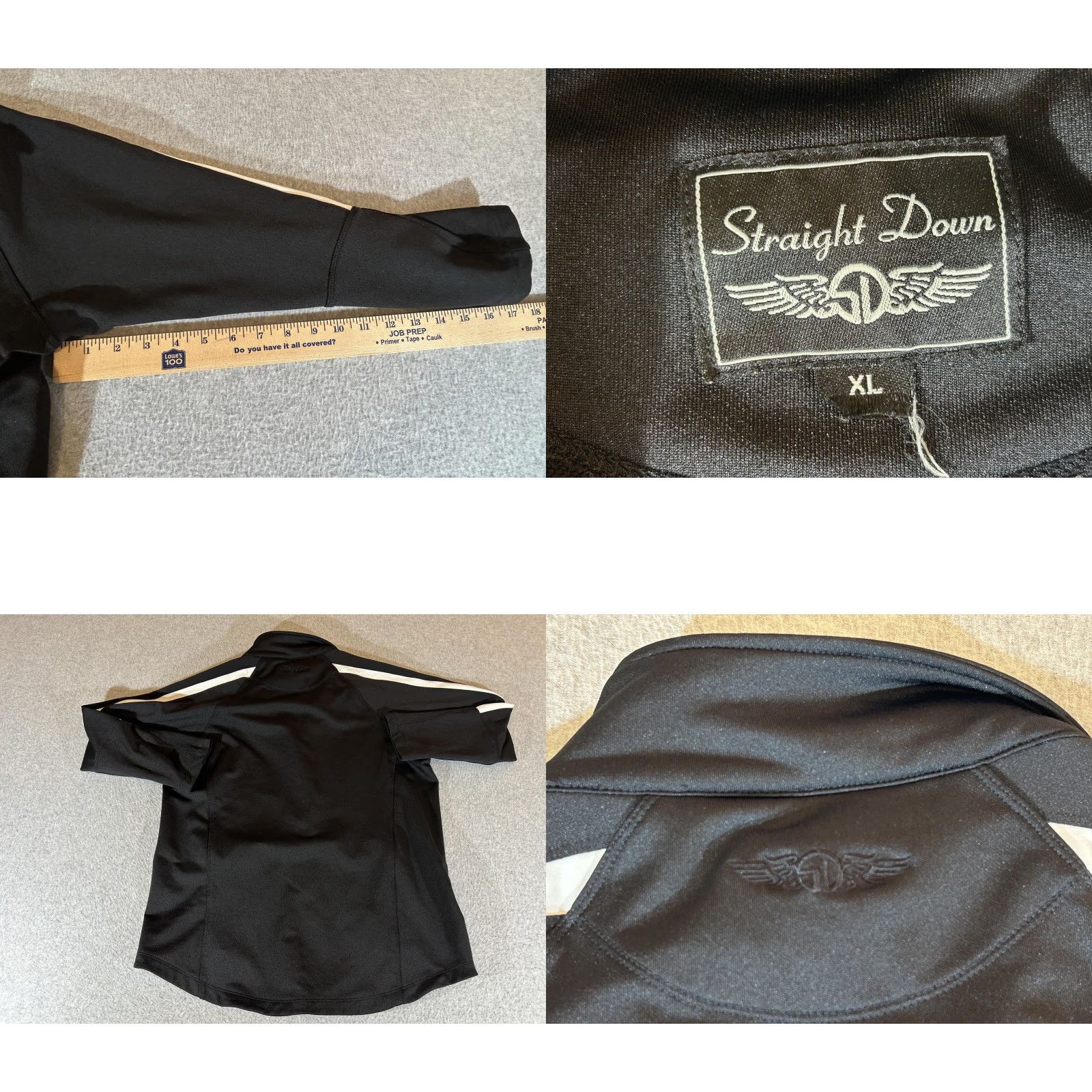 Vintage Straight Down Jacket Womens XL Black Full Zip Softshell Track Golf Size XL / US 12-14 / IT 48-50 - 8 Thumbnail