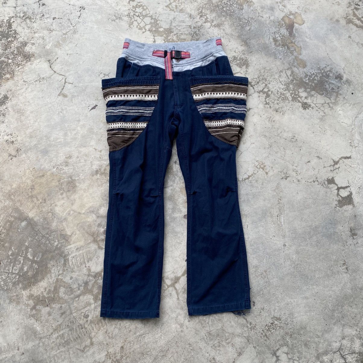 go slow caravan GO SLOW CARAVAN Native Pocket Denim Climbing Pants Size 34" / US 12 / IT 48 - 1 Thumbnail