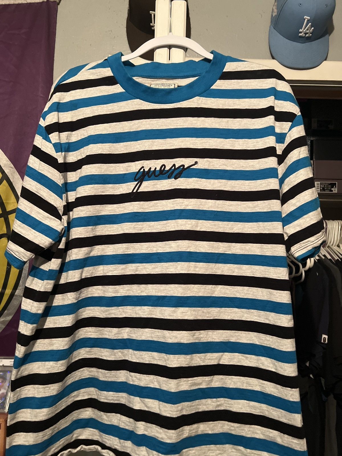 Guess Guess Originals Striped Short sleeve Tshirt Size US L / EU 52-54 / 3 - 1 Thumbnail