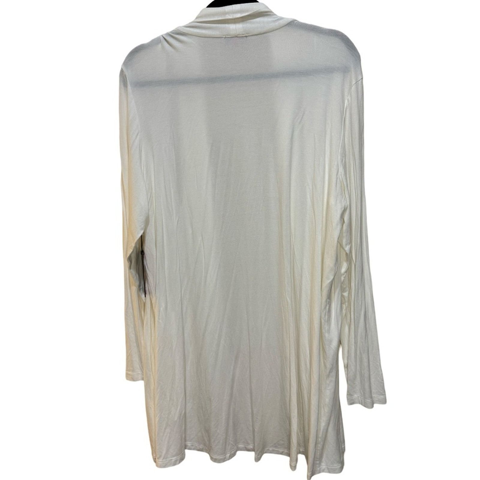 Vince Camuto Vince Camuto Open-Front Long-Line Cardigan - Ivory Size 1X Size XXL / US 16-18 / IT 52-54 - 4 Thumbnail