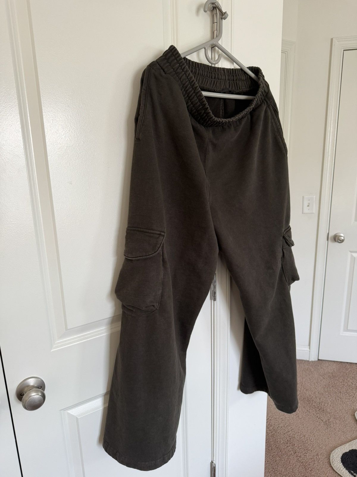 Zara Chocolate Brown Cargo Baggy Sweatpants Size US 34 / EU 50 - 3 Thumbnail