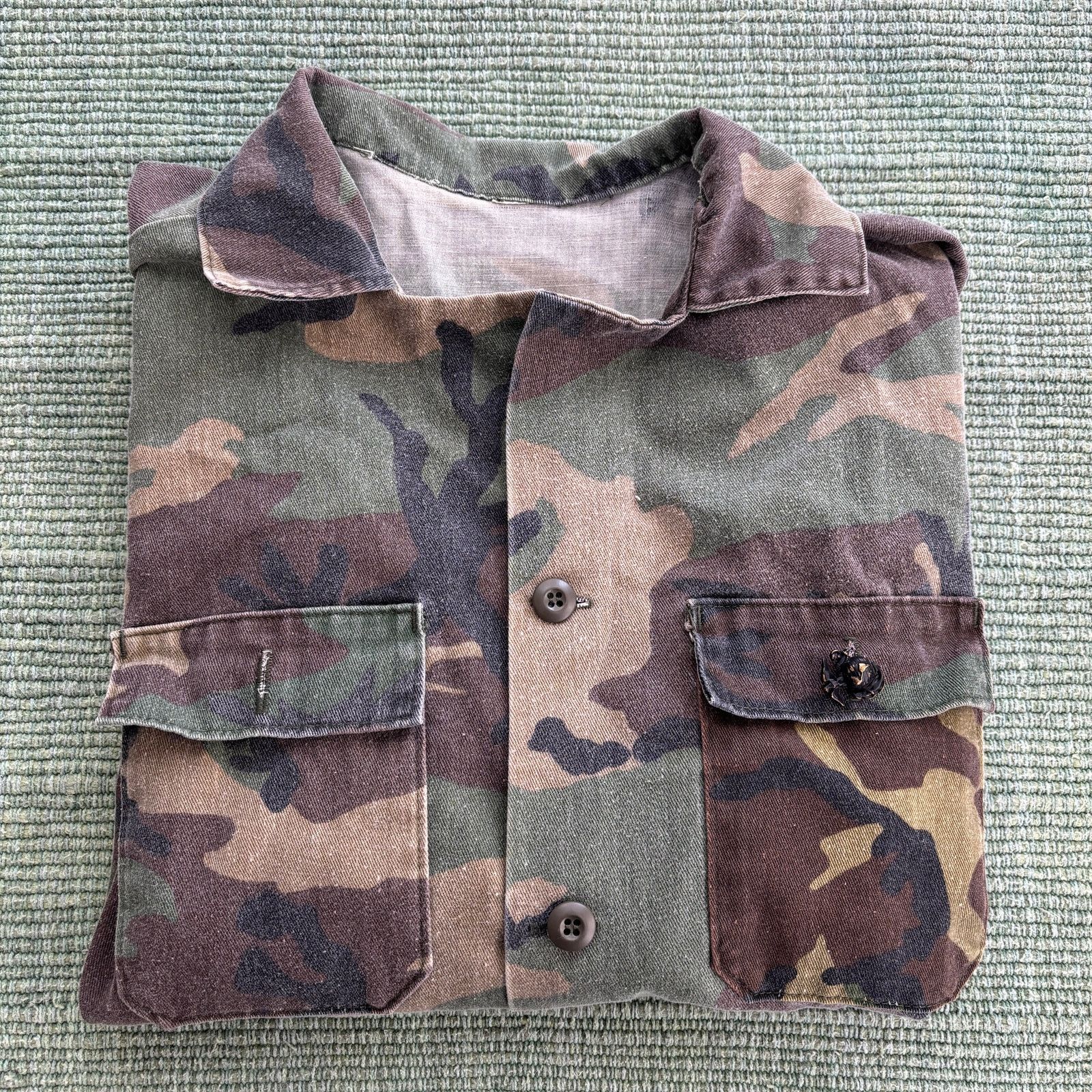 Vintage Vintage Cotton Camo US Marines Military Button Up Shirt Sz L Size US L / EU 52-54 / 3 - 1 Thumbnail