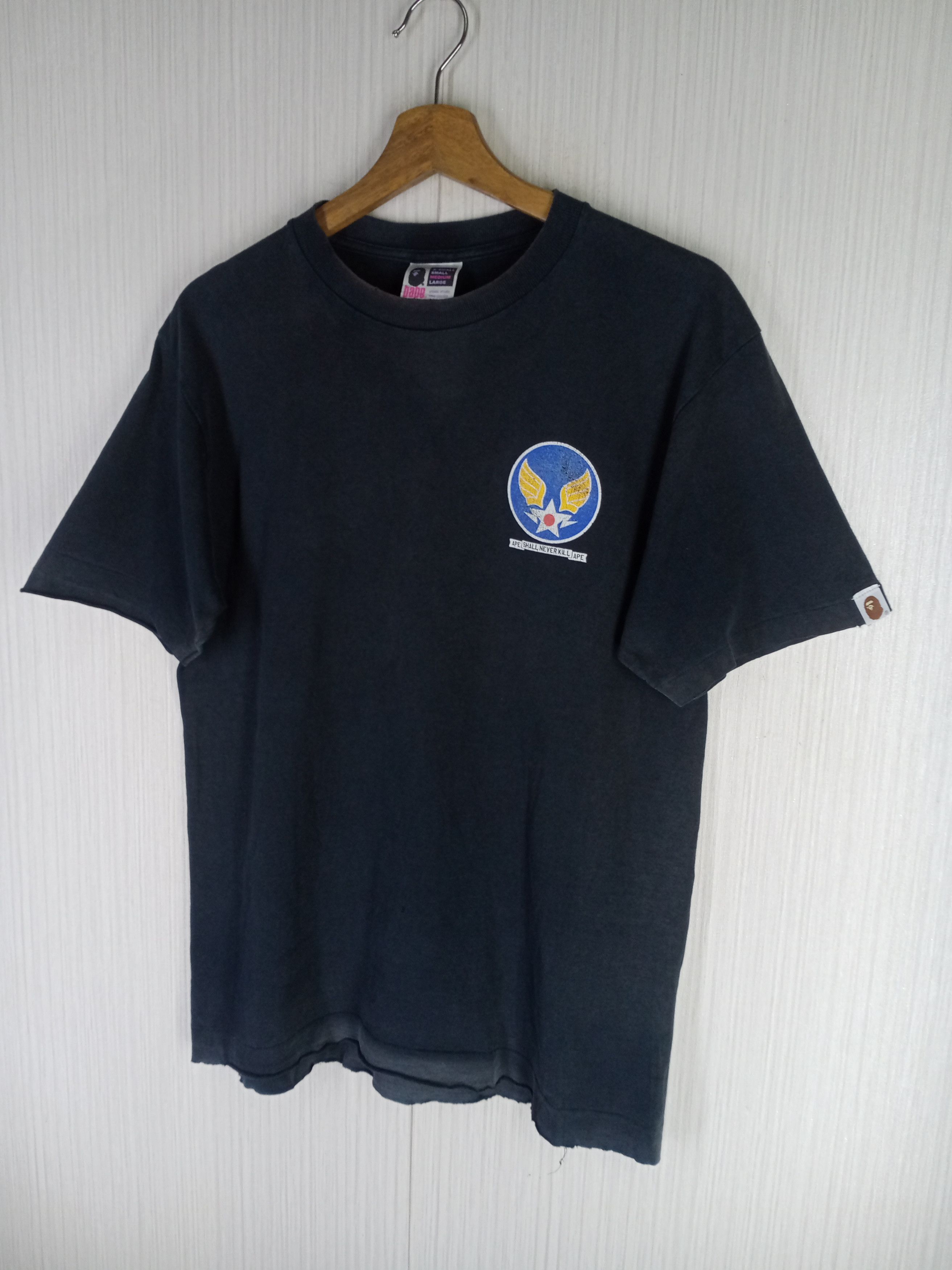 Bape Rare Vintage BAPE SHALL NEVER KILL Distressed Tshirt Size US M / EU 48-50 / 2 - 3 Thumbnail