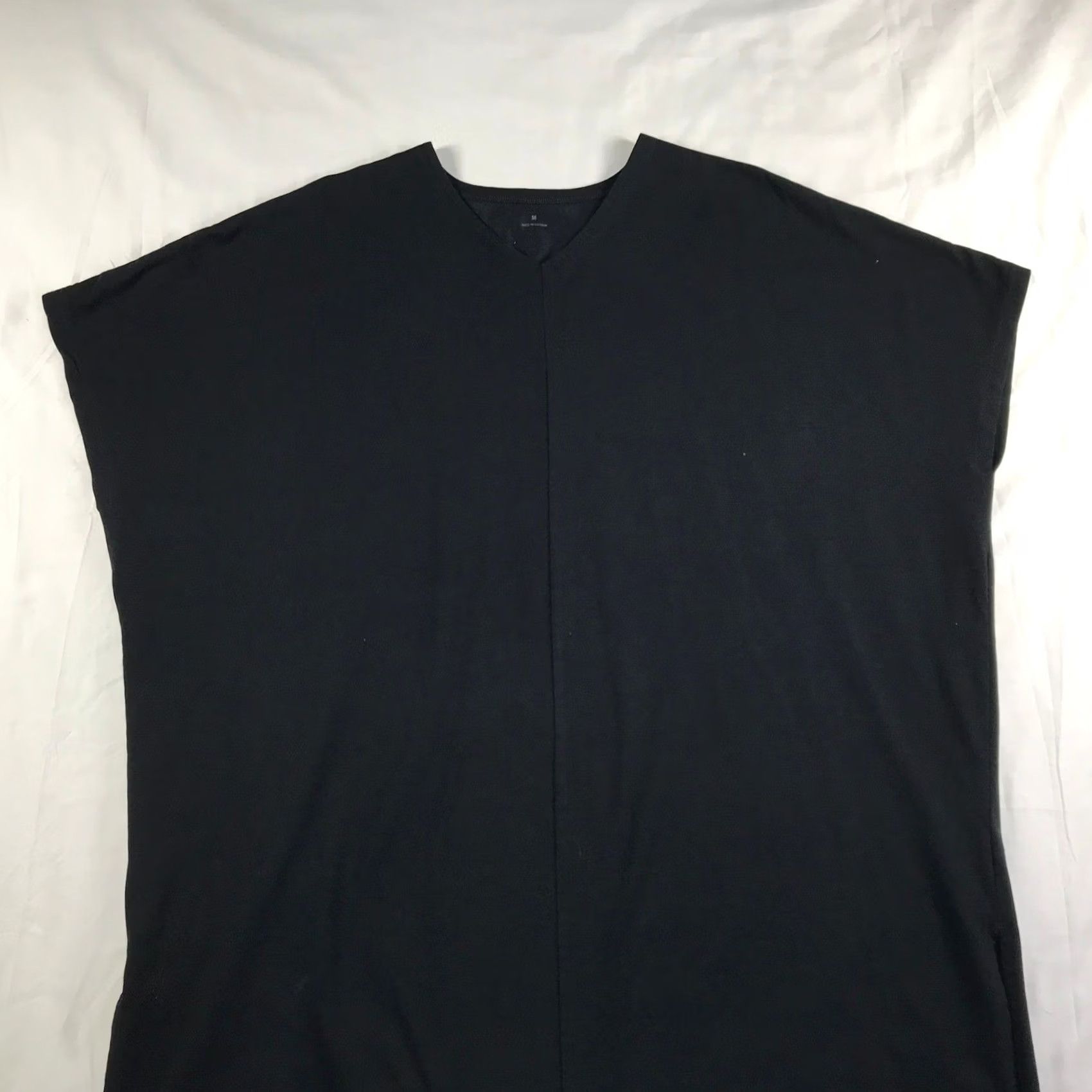 Muji MUJI Black V-Neck Tunic Top Short Sleeve Cotton Blend Size M Womens Oversized Relaxed Jersey Casual Size M / US 6-8 / IT 42-44 - 6 Thumbnail