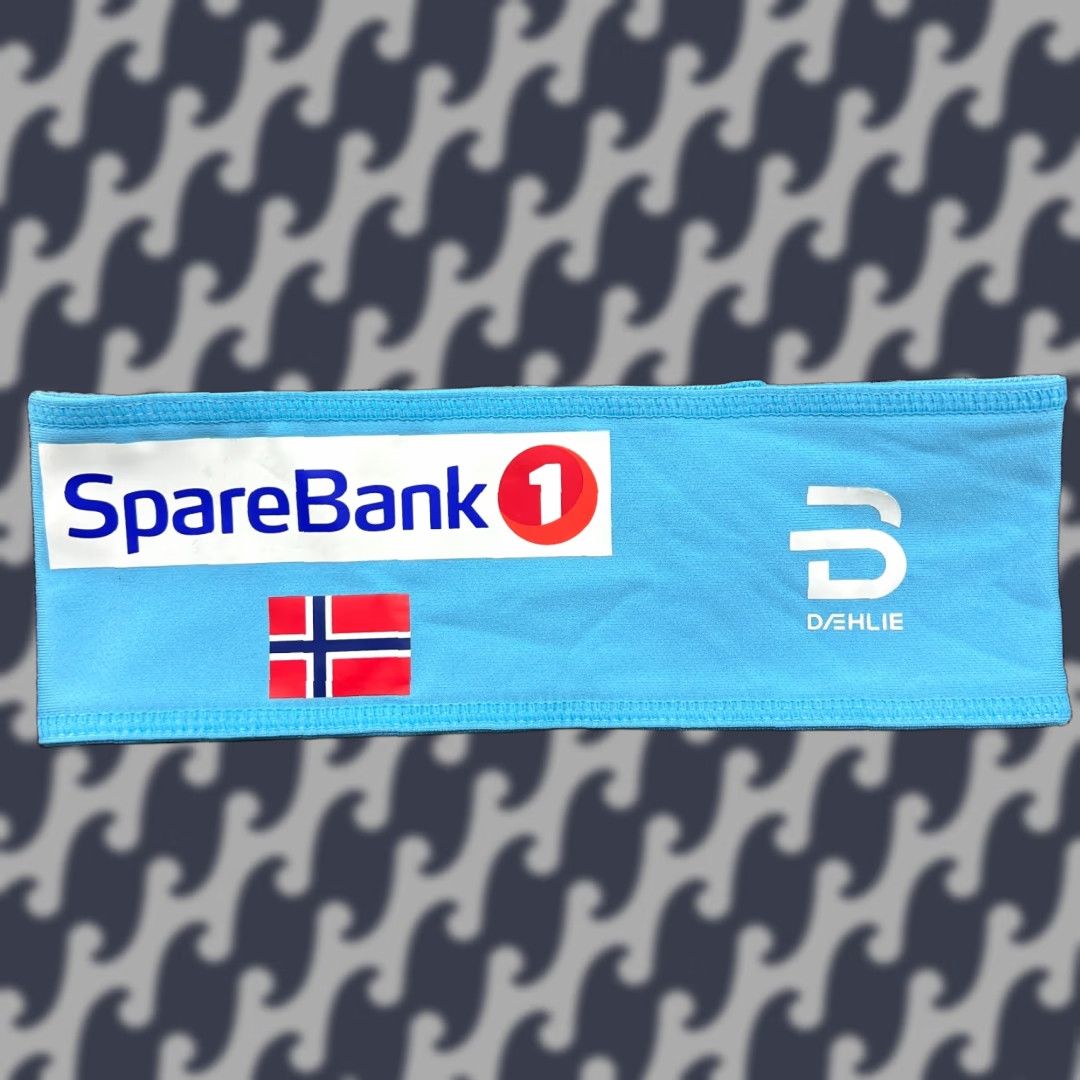 Vintage Bjorn Daehlie Sparebank Blue Headband One Size Cross Country Biathlon Thermal Mens Headband Blue Size ONE SIZE - 1 Thumbnail