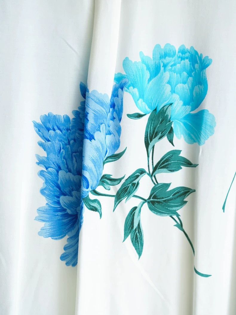 Yohji Yamamoto Yohji Yamamoto Blue Peony Long Sleeve Shirt by Yohji Yamam Size US M / EU 48-50 / 2 - 8 Thumbnail