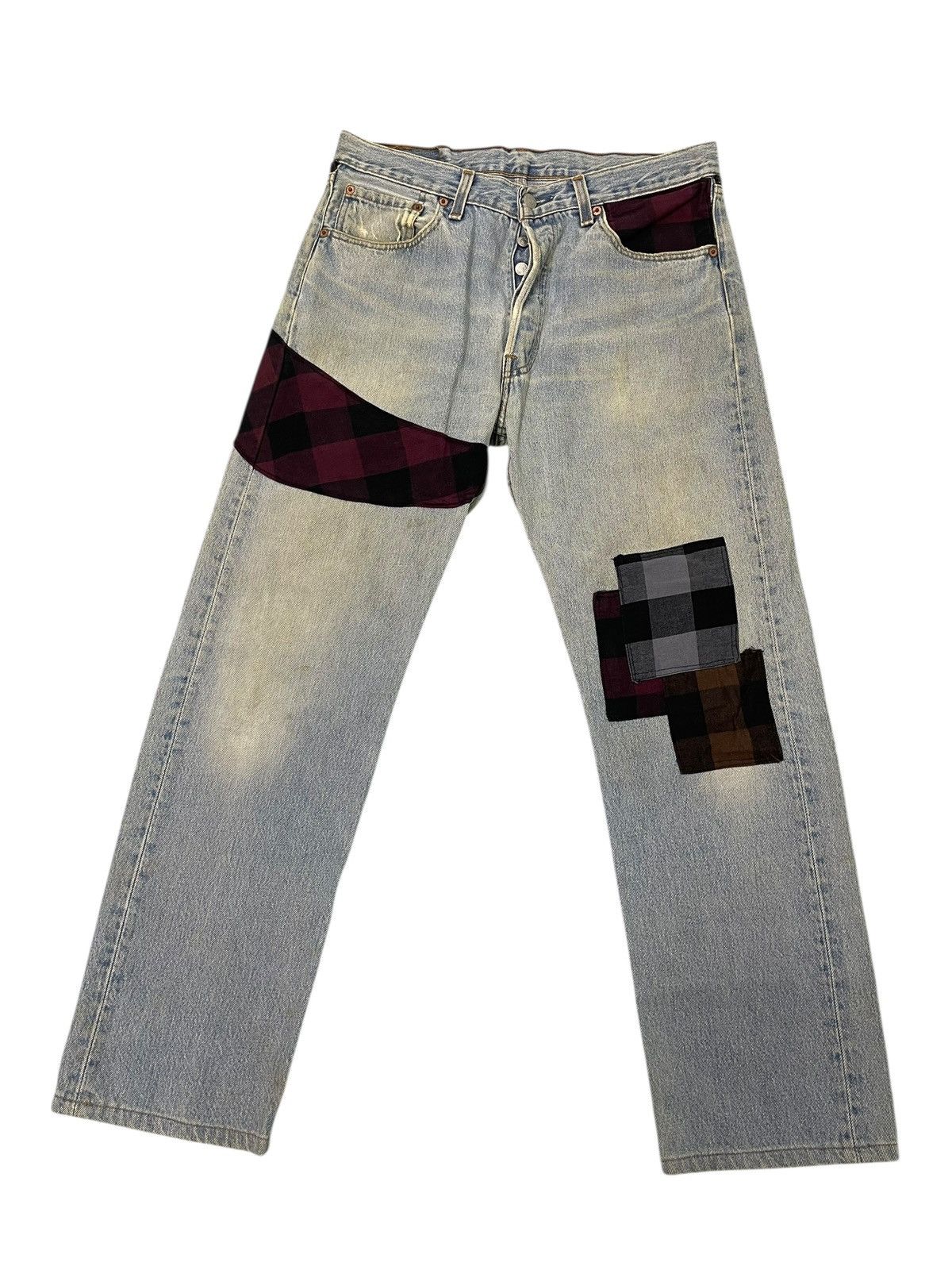 Levi's Vintage Clothing Vtg 1995 Levi’s 501 USA Rebuilt Patchwork Regular 3🟦8 Size US 32 / EU 48 - 8 Thumbnail