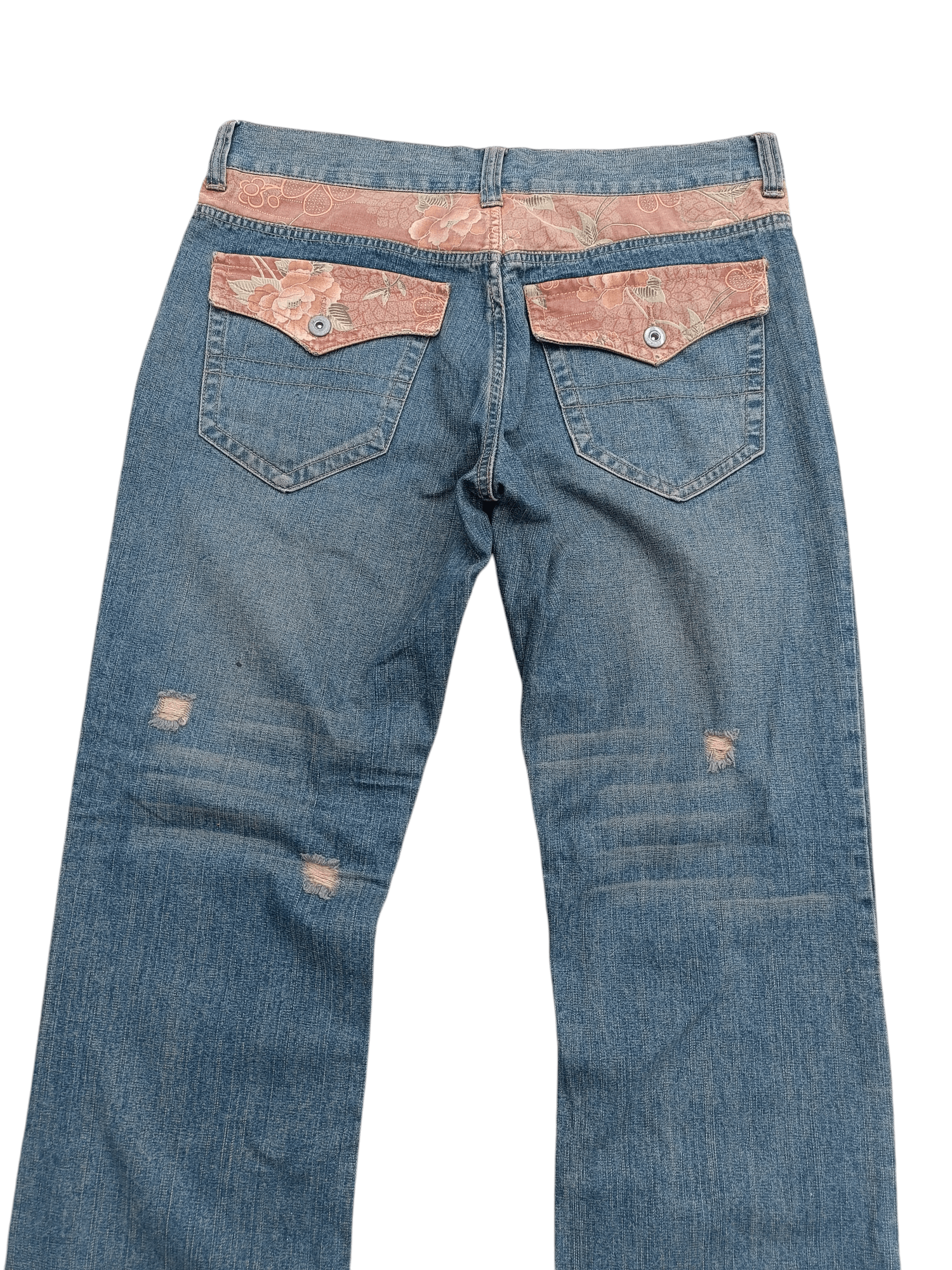 Japanese Brand FLARE JEANS JUNGLE STORM BLUE FADED DISTRESSED DENIM PANTS Size US 30 / EU 46 - 13 Thumbnail