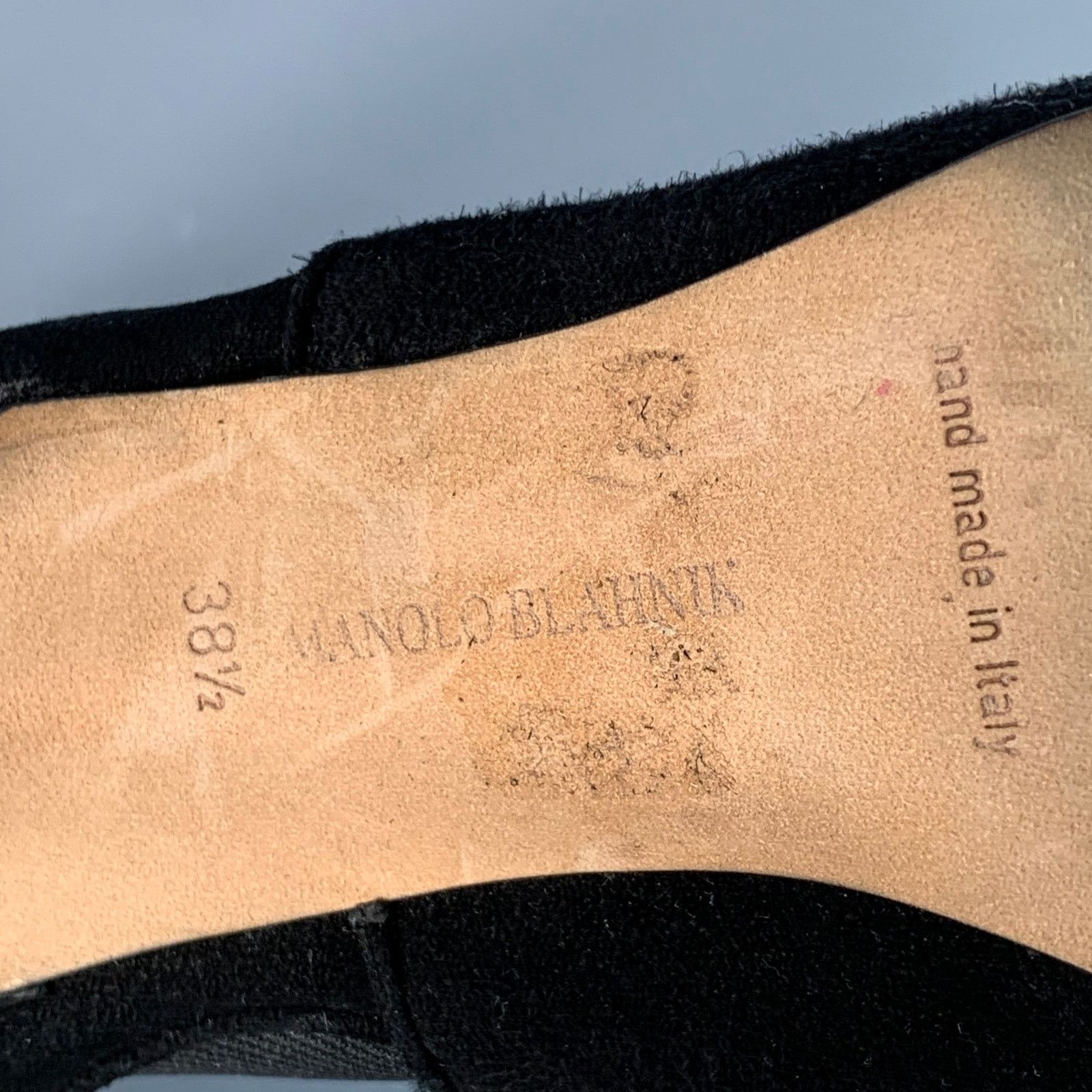 Manolo Blahnik Black Suede Pull On Pointed Toe Stiletto Boots Size US 8.5 / IT 38.5 - 6 Thumbnail