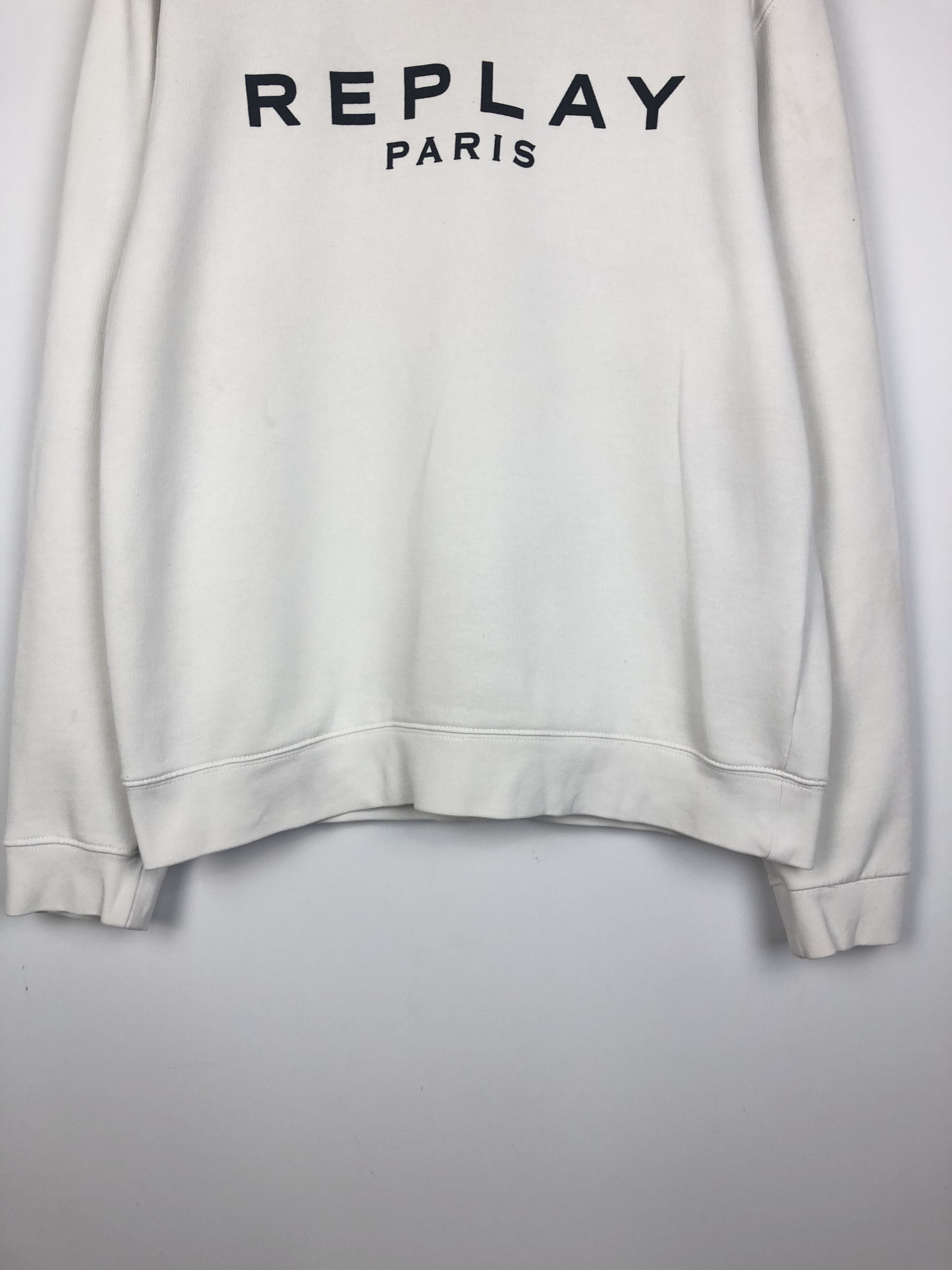 Replay Replay Paris Sweatshirt Crewneck White size XL Size XL / US 12-14 / IT 48-50 - 3 Thumbnail