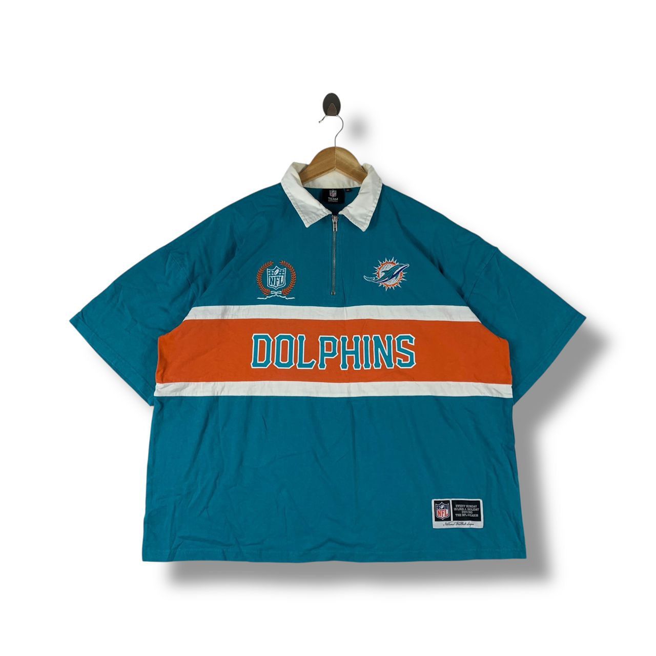 NFL MIAMI DOLPHINS half zipper polo tee Size US M / EU 48-50 / 2 - 1 Thumbnail