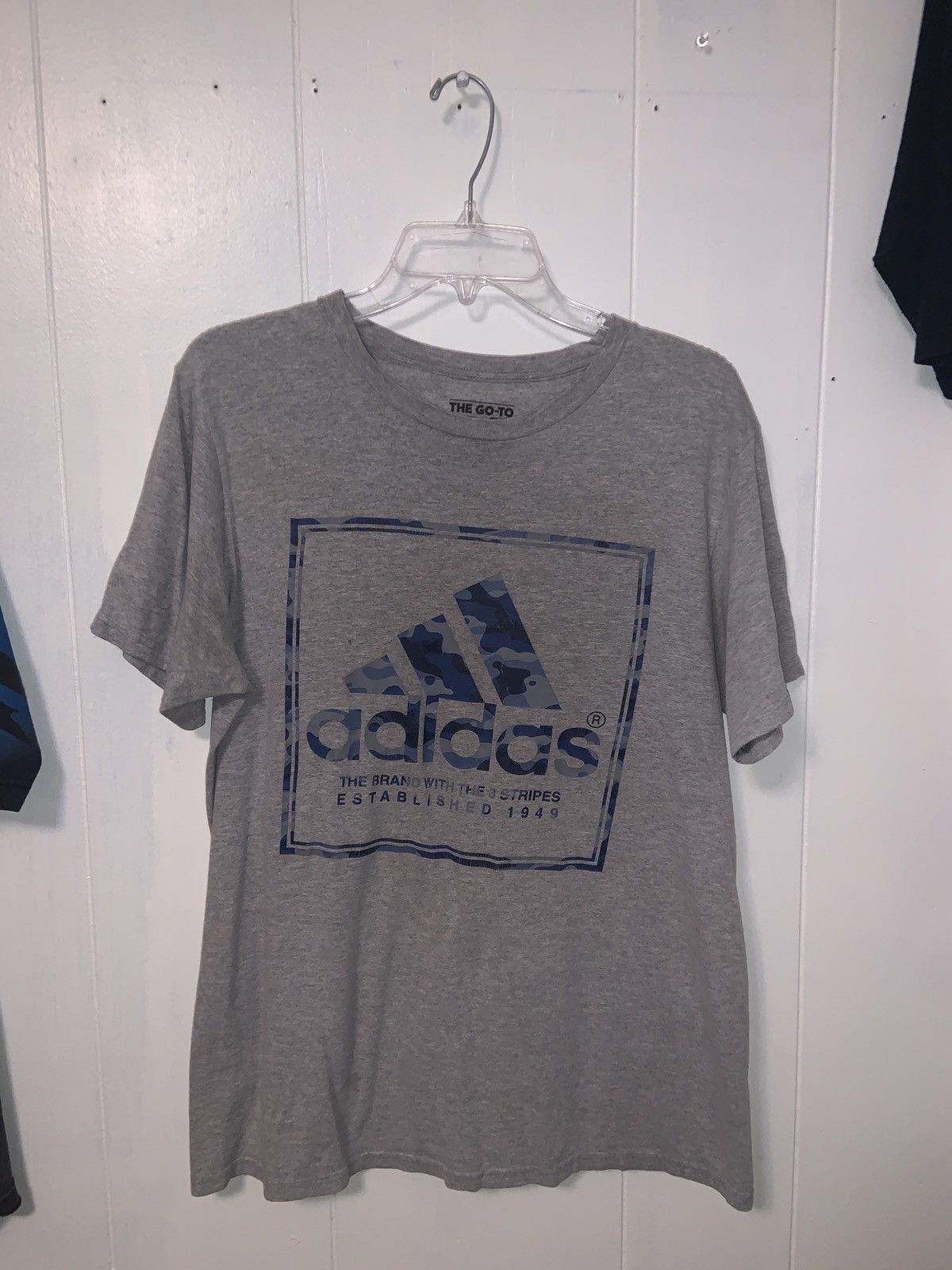 Adidas Adidas - The Brand With The Stripes T - Size Medium - Grey Size US M / EU 48-50 / 2 - 7 Thumbnail