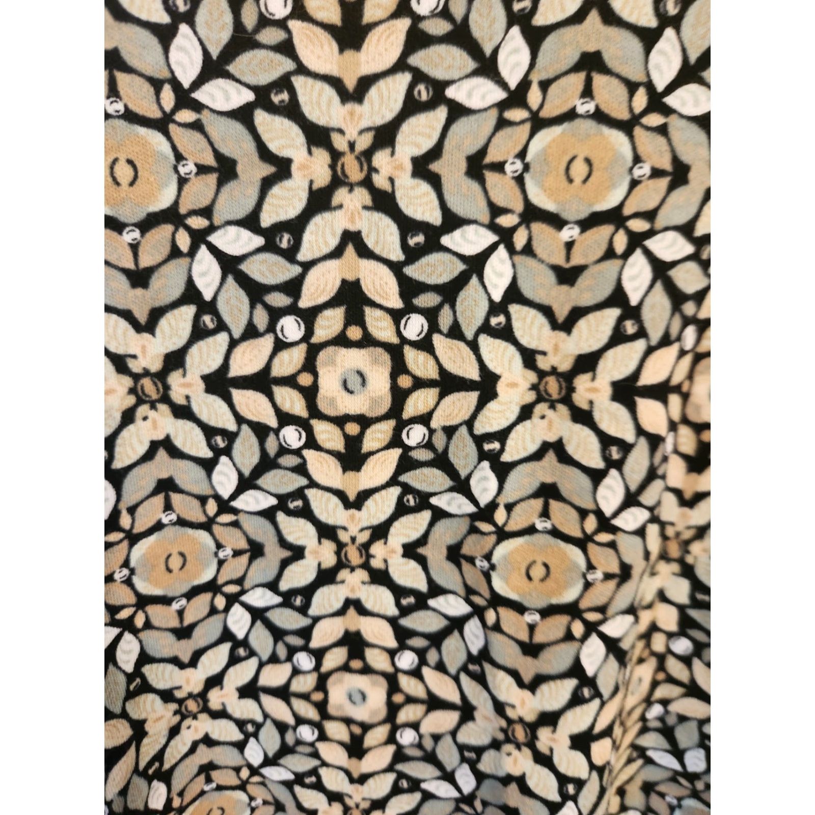 Croft & Barrow Croft & Barrow Blouse V-Neck Short Sleeve Top Womens 2X Multicolor Floral Geometric Pattern Casual Easy Care 100% Cotton Size XXL / US 16-18 / IT 52-54 - 3 Thumbnail