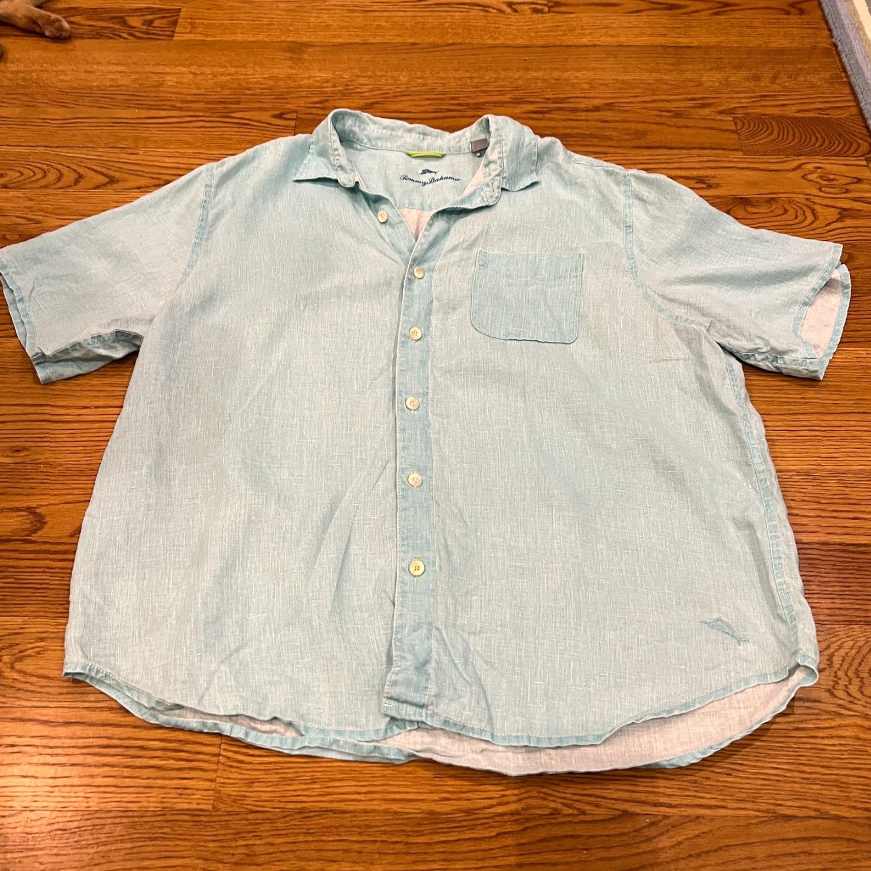 Tommy Bahama Tommy Bahama Shirt 1XLB Short Sleeve 100% Linen Summer Relaxed Casual Size US XL / EU 56 / 4 - 2 Thumbnail
