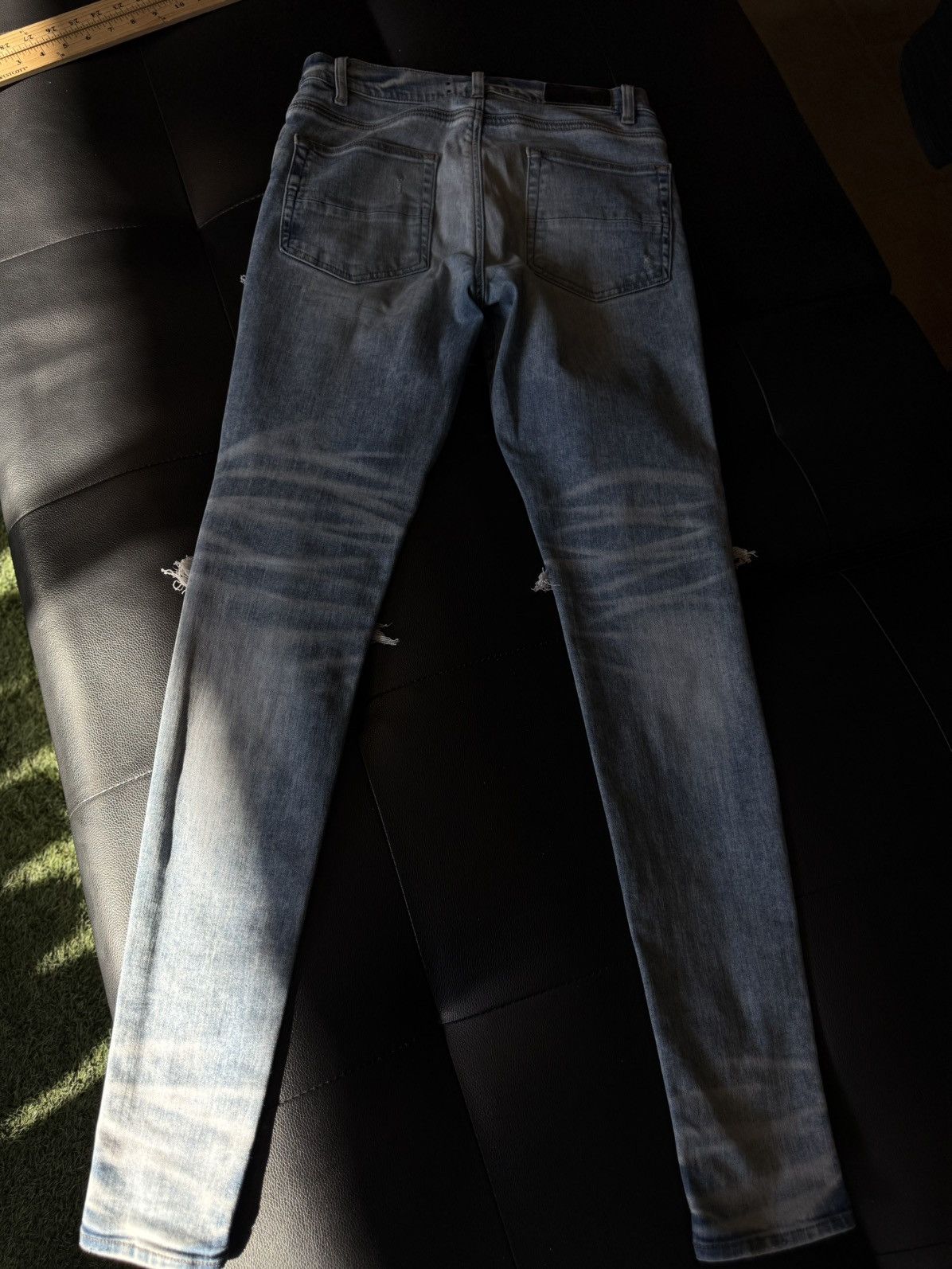 Amiri Amiri Blue Jeans Black Bandanna Patch Size 31 Flawless 🧼 Size US 31 - 12 Thumbnail