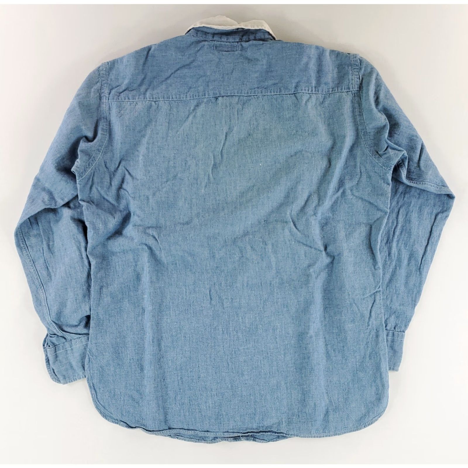 Vintage VINTAGE Cross Roads Crossroads Chambray Button Up Shirt Long Sleeve Blue L Mens Size US L / EU 52-54 / 3 - 5 Thumbnail