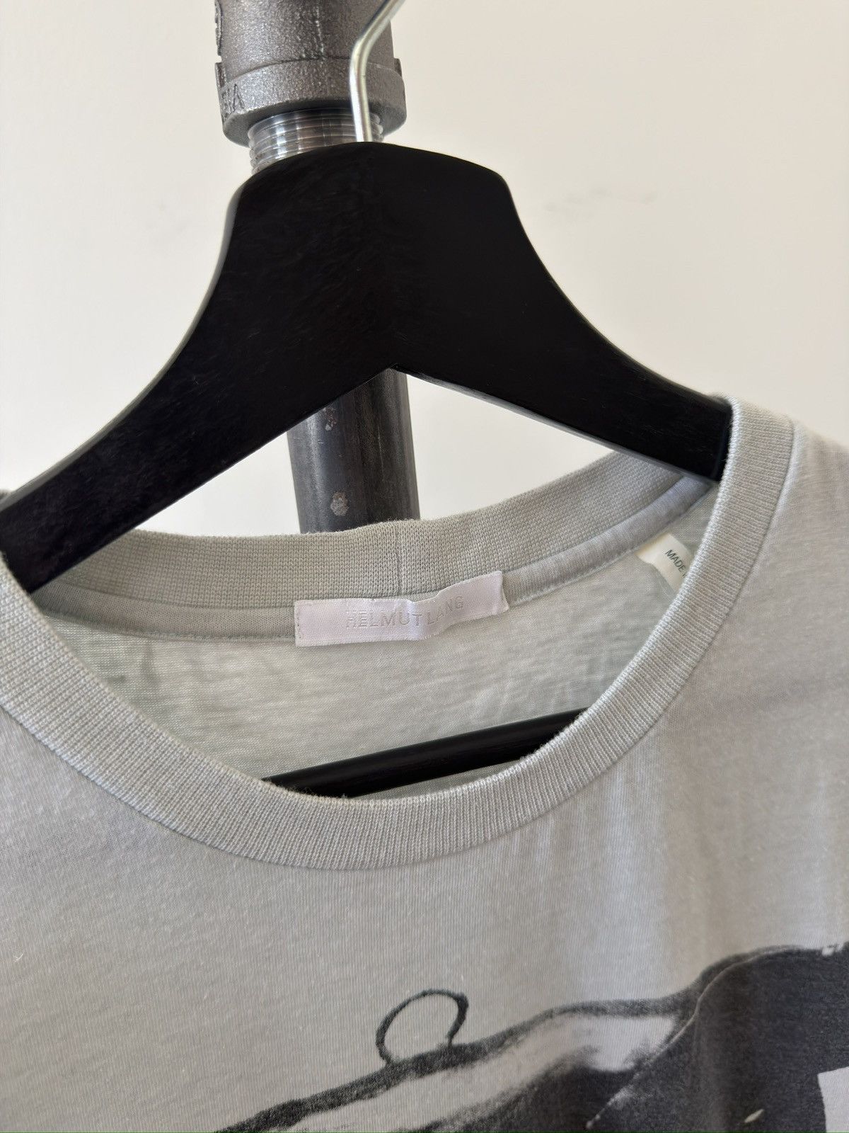 Helmut Lang FW04 "Janus in a Leather Jacket" Tee Size US XS / EU 42 / 0 - 3 Thumbnail