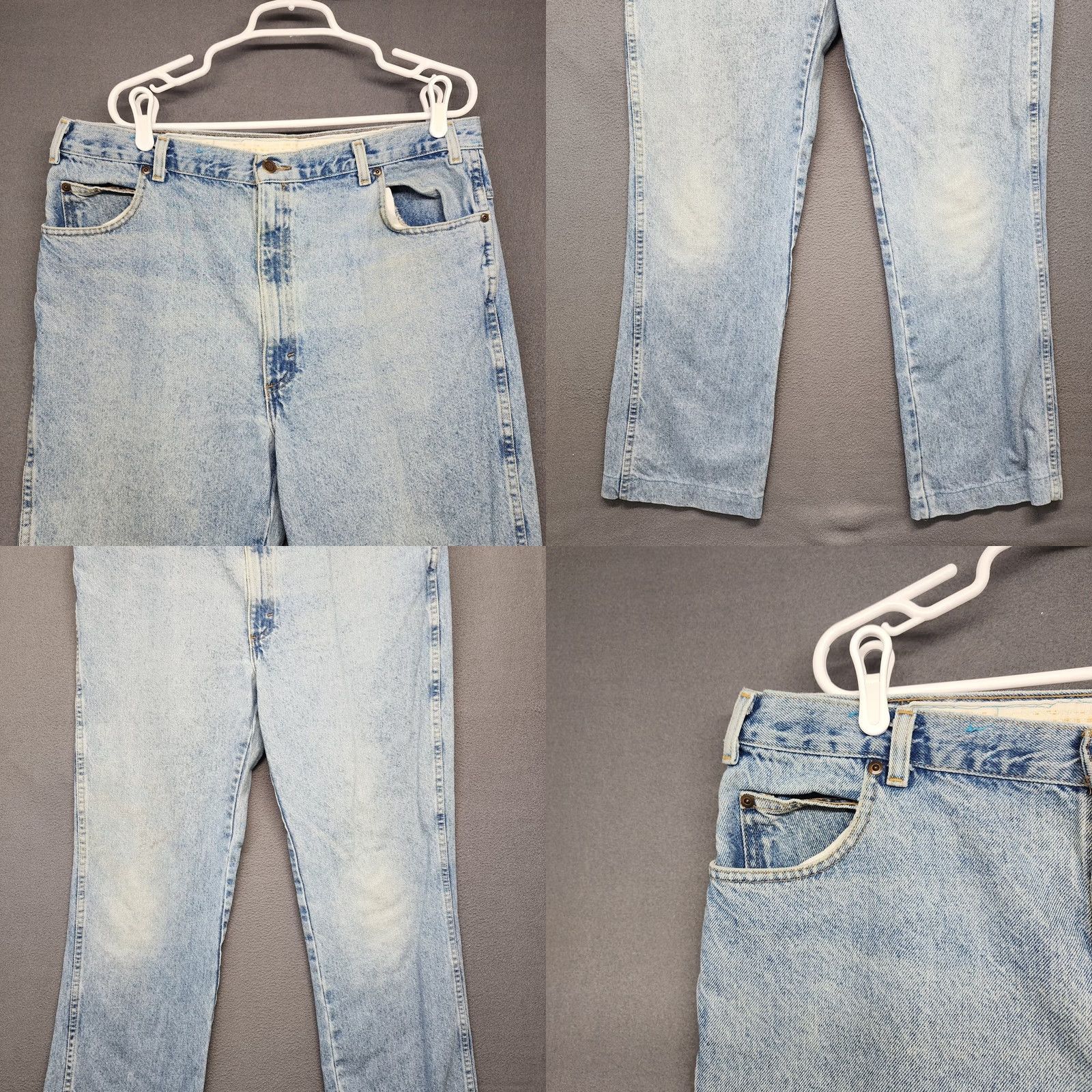 Vintage VINTAGE Sheplers Jeans Men 36x31 Light Wash Blue Bootcut Western Distressed READ Size US 36 / EU 52 - 9 Thumbnail