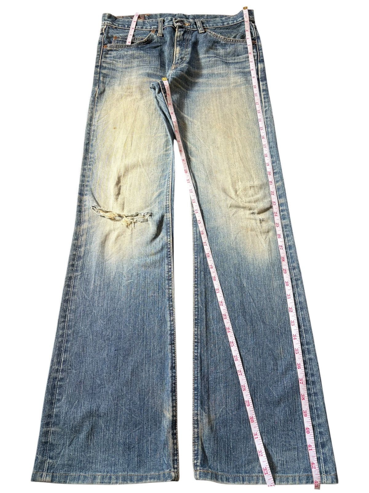 Lee Vintage Lee Riders Mud Wash Distress Flare Jeans Size 32" / US 10 / IT 46 - 7 Thumbnail