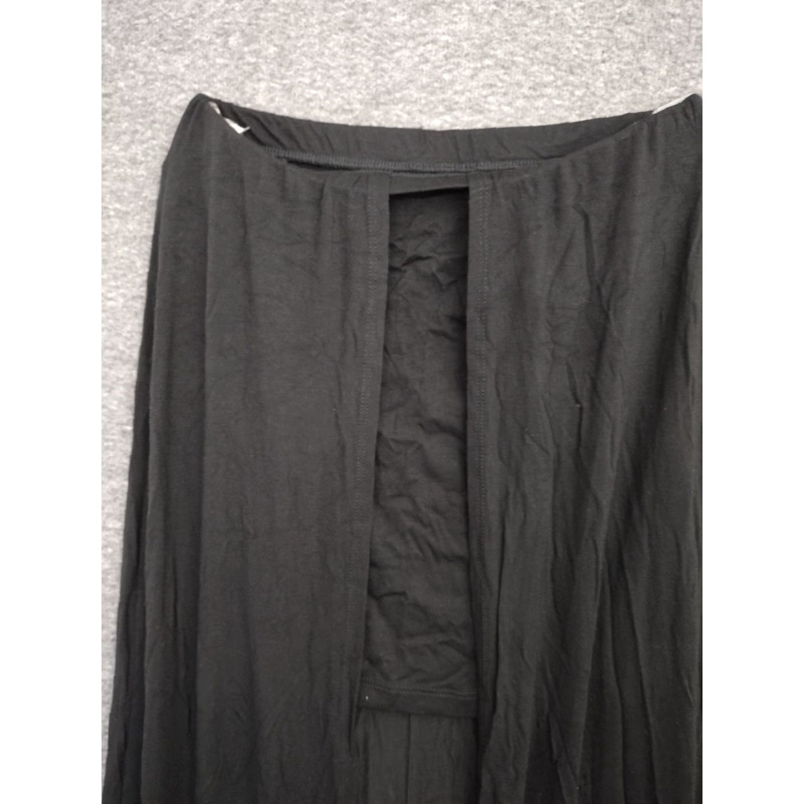 Vintage Código Women's Black Skirt Maxi Wrap Around M Size 32" / US 10 / IT 46 - 6 Thumbnail