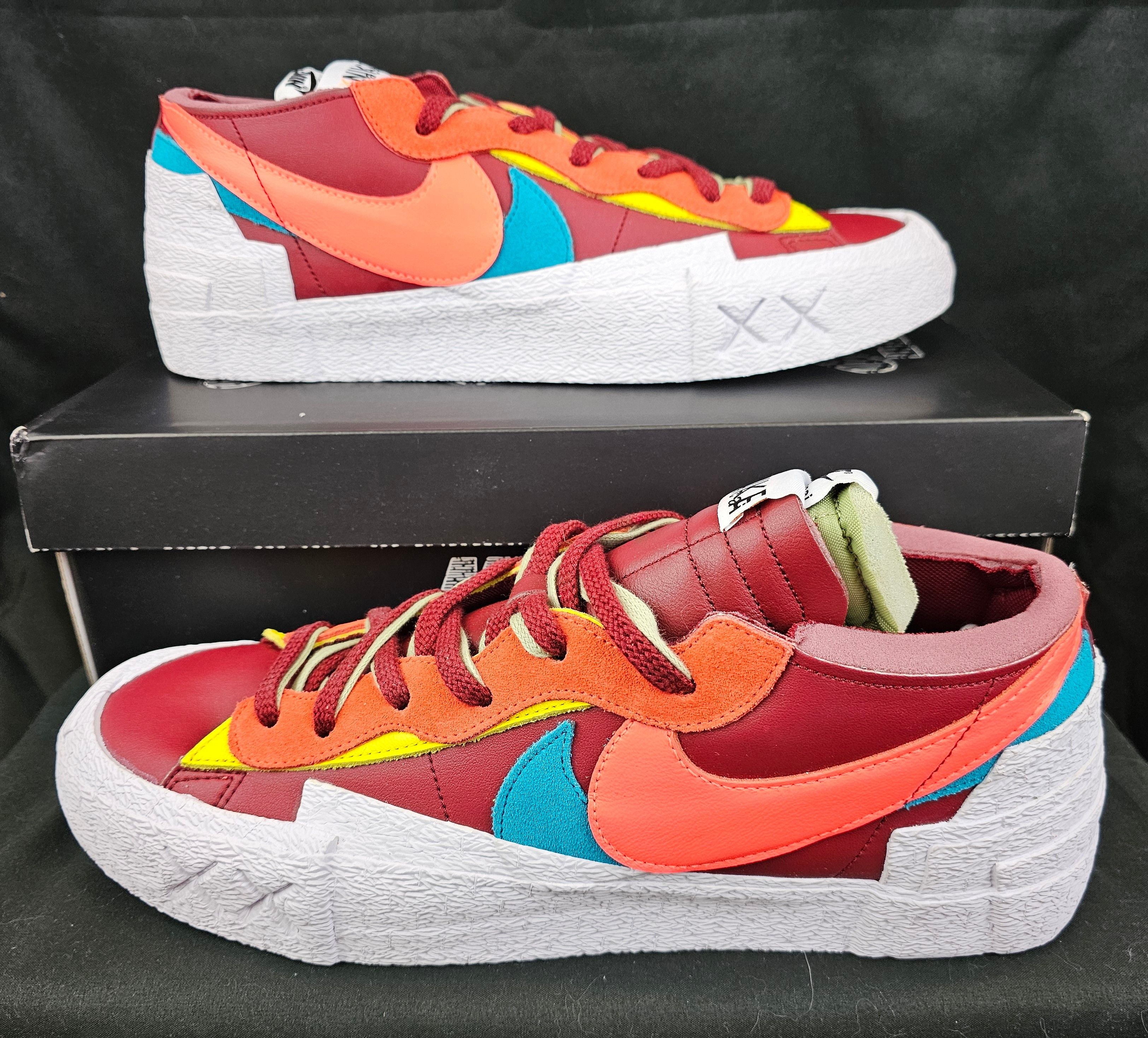Kaws × Nike × Sacai Nike Blazer Low Sacai x KAWS Red DM7901-600 Men's BRAND NEW Size US 13 / EU 46 - 2 Thumbnail
