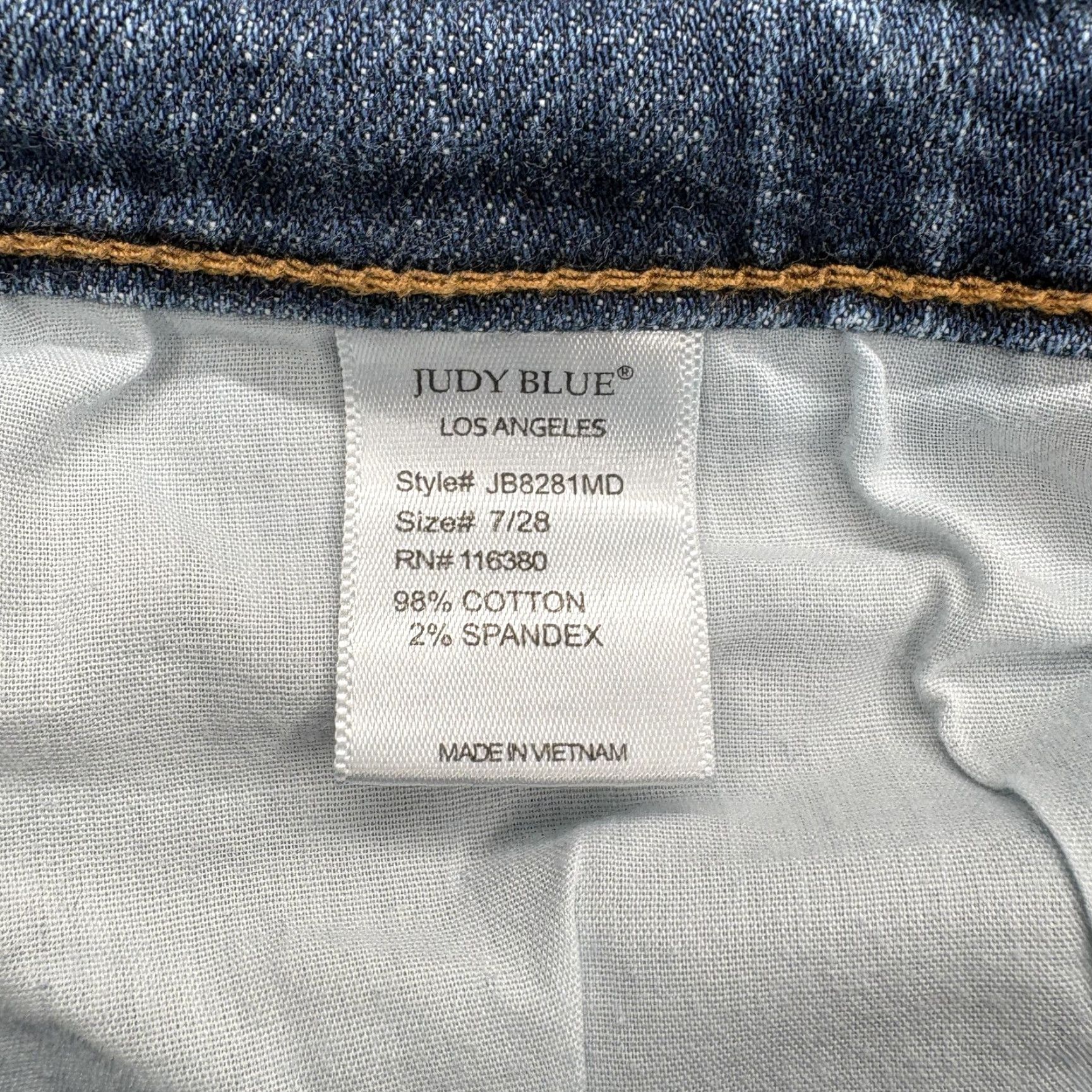 Denime Judy Blue Jeans Women 28 Distressed Stretch Denim Boyfriend Relaxed Mid Rise Blue 5-Pocket Zipper Button Pants Mens Womens Girls? Size 28" / US 6 / IT 42 - 5 Thumbnail