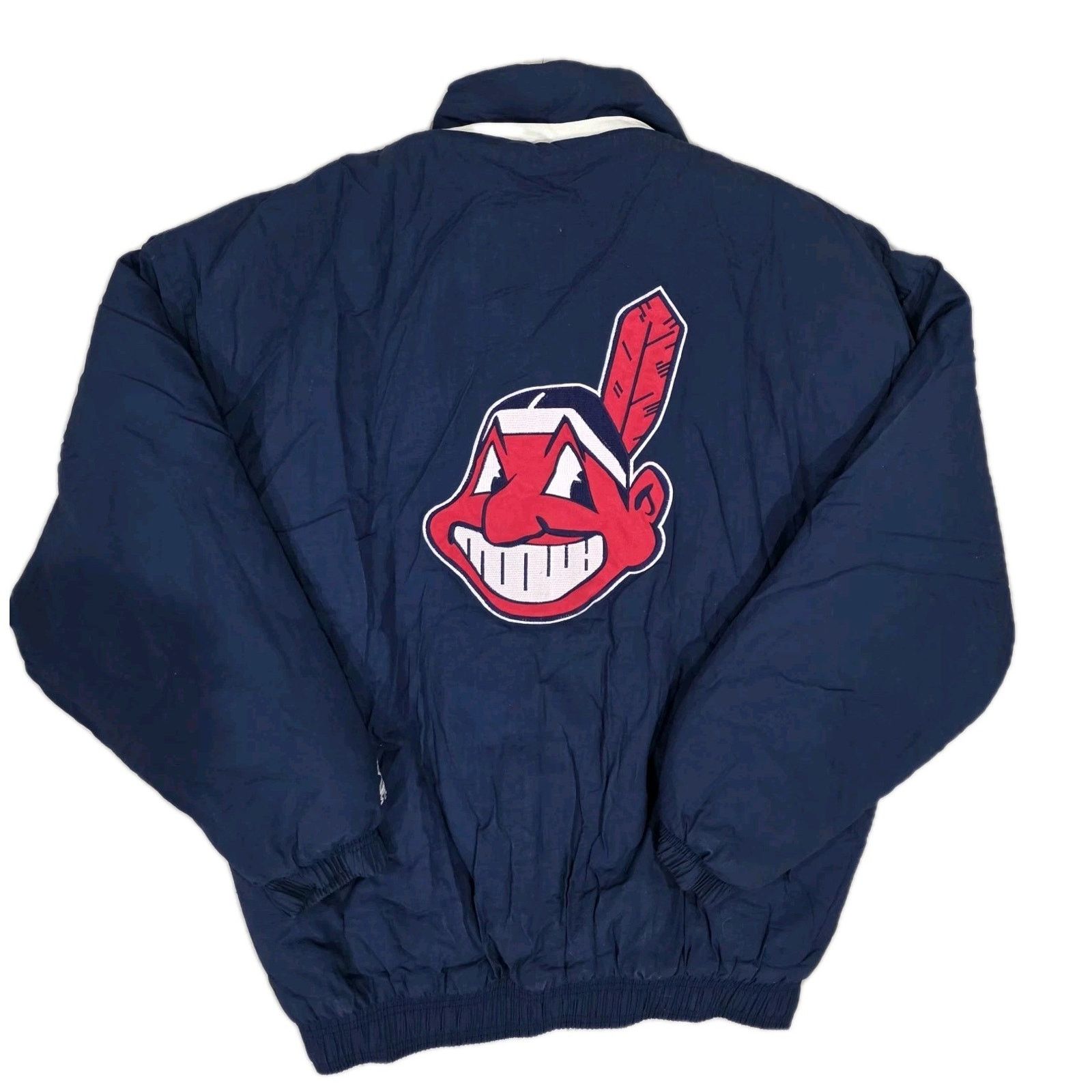 Vintage Starter Cleveland Indians Starter Coat M Blue