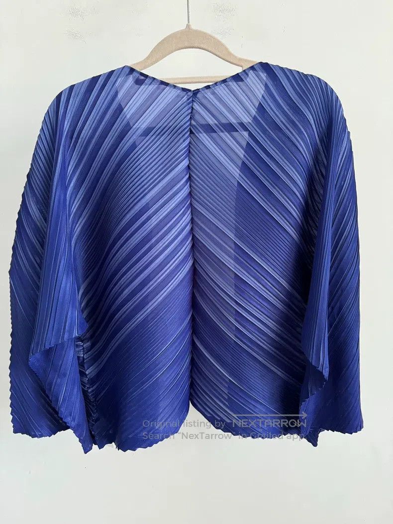 Issey Miyake Issey Miyake Blue Coat Size L / US 10 / IT 46 - 2 Thumbnail