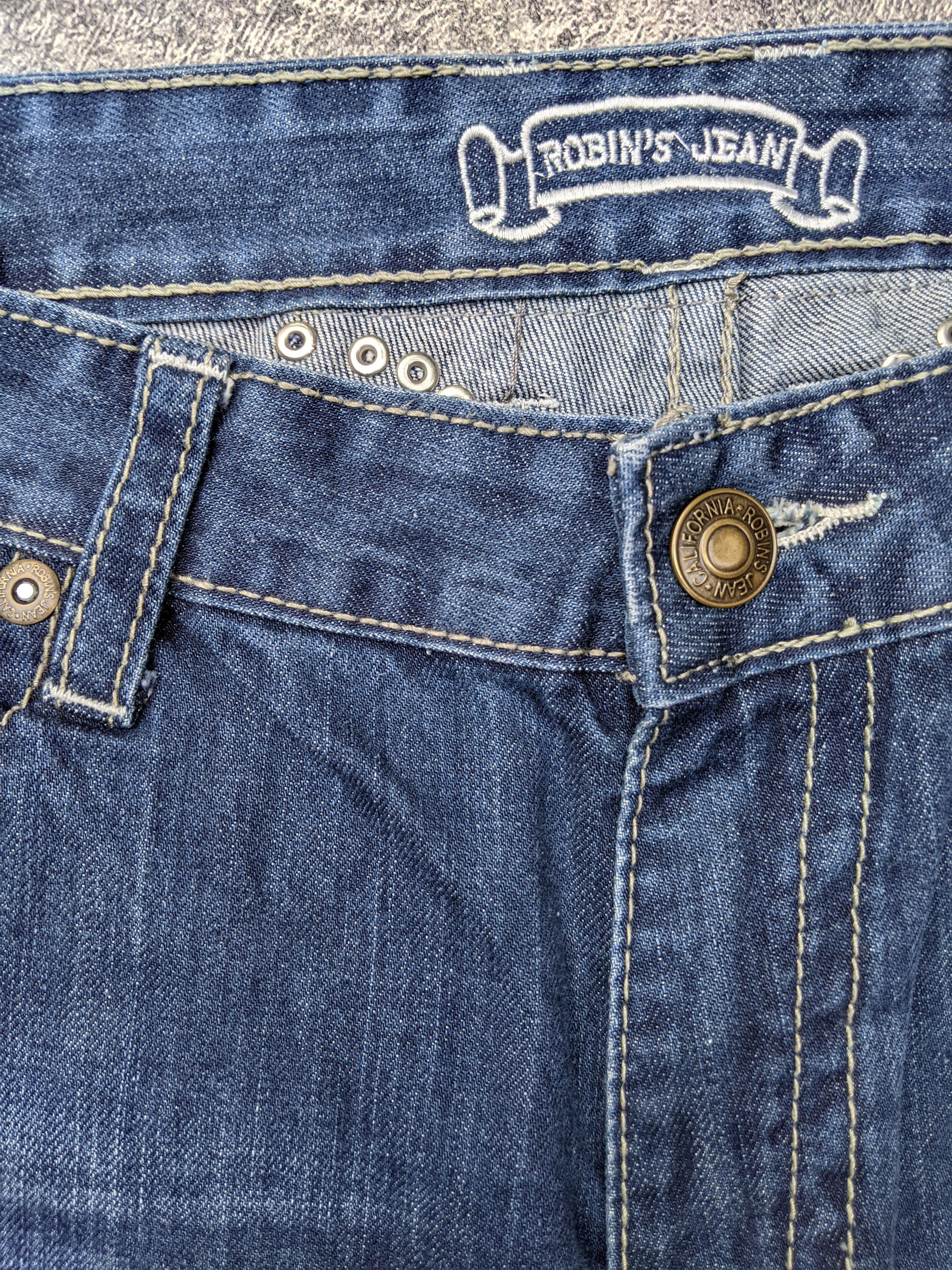 Robins Jeans Rare Robin's Low Ryder Leather Patch Studded Size US 34 / EU 50 - 6 Thumbnail