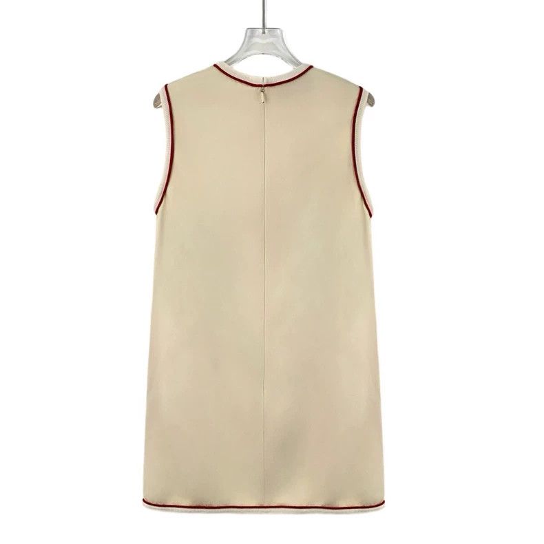 Gucci Gucci Round-neck sleeveless dress with beige trim Size XS / US 0-2 / IT 36-38 - 2 Thumbnail