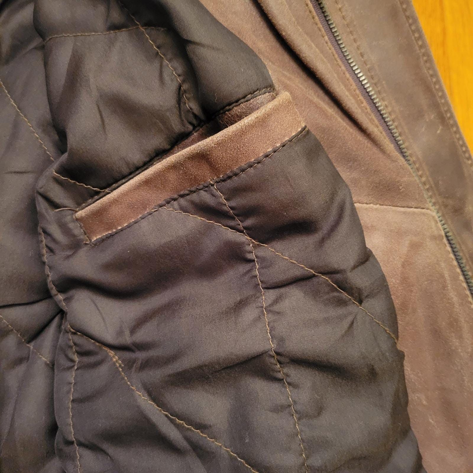 Vintage S Brown Leather Bomber Jacket Faux Fur Collar Aviator Flyboy Size US S / EU 44-46 / 1 - 14 Thumbnail